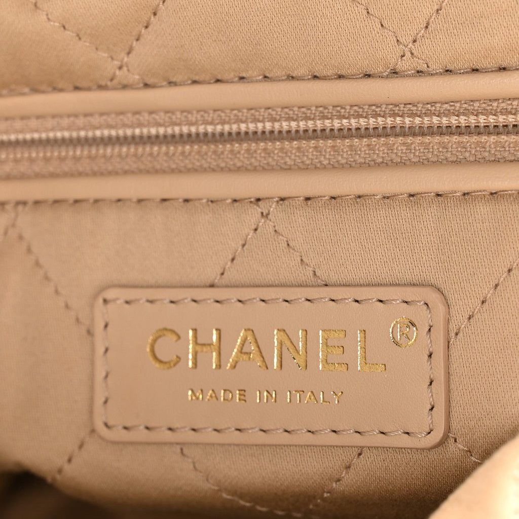 Chanel Shiny Calfskin Quilted Small Chanel 22 White