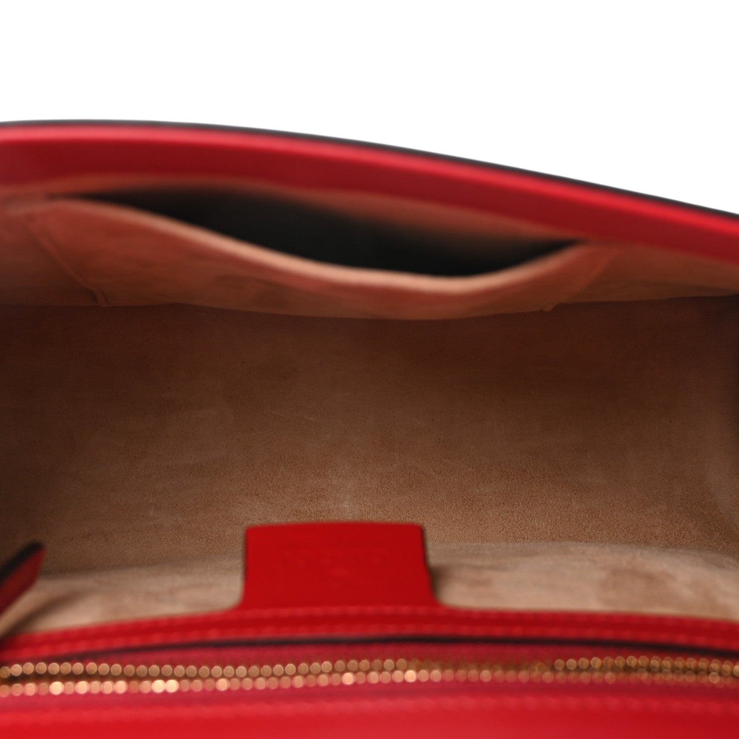 Gucci Calfskin Small Sylvie Shoulder Bag Hibiscus Red