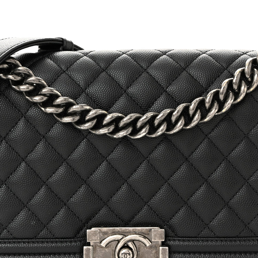Chanel Caviar Quilted Medium Boy Flap Black