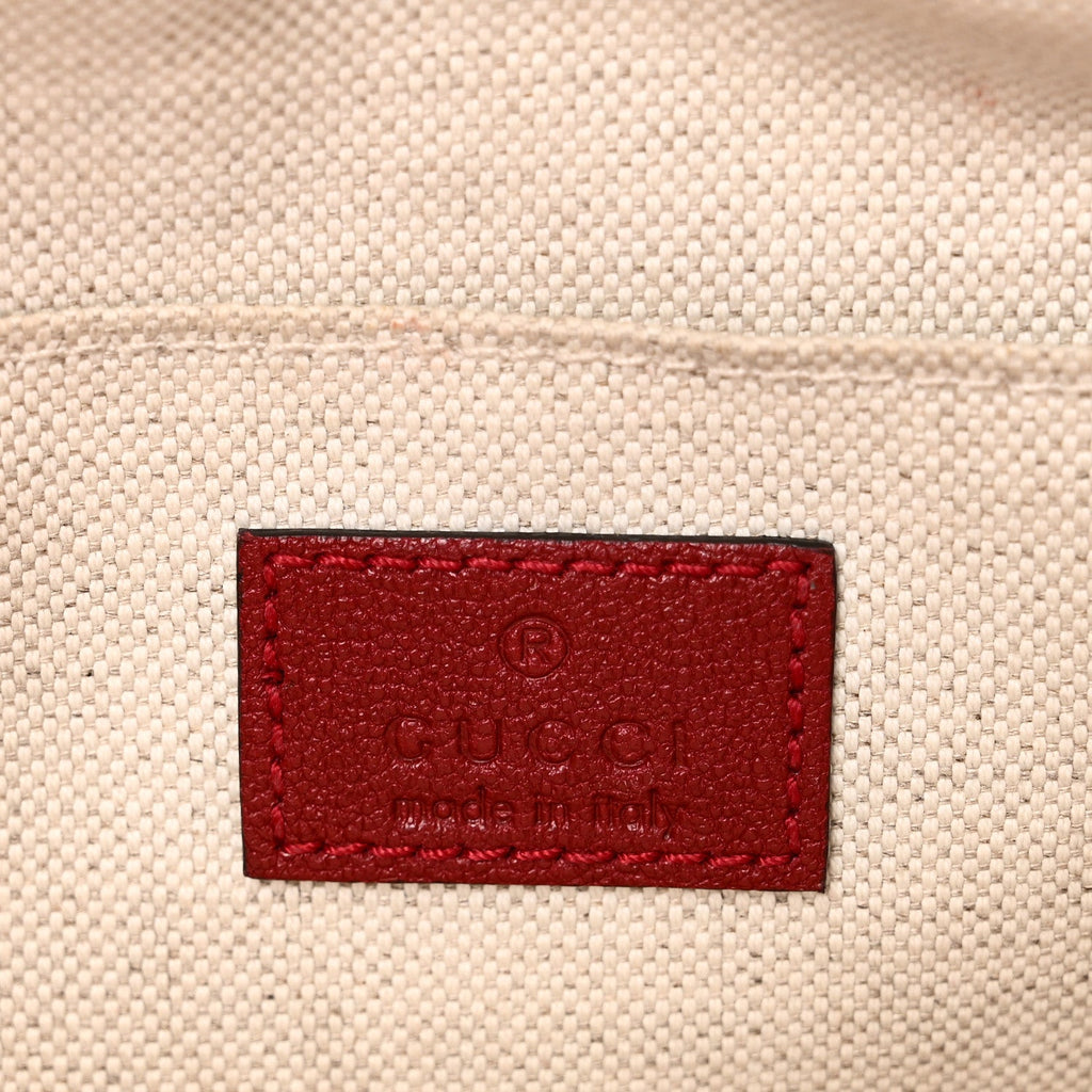 Gucci Sakai Be Green Calfskin Diagonal Stitched Small Blondie Shoulder Bag Rosso