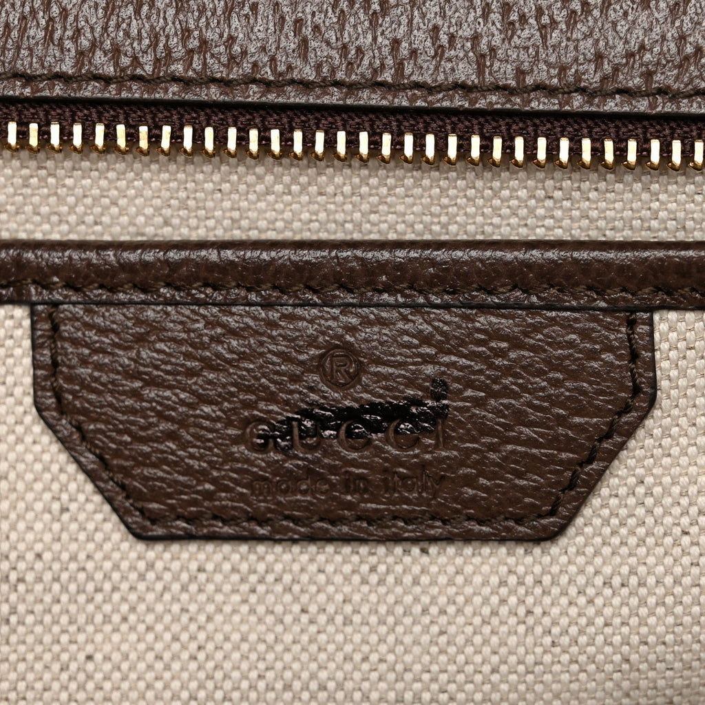 Gucci GG Supreme Monogram Studded Calfskin Centum Medium Bamboo 1947 Top Handle Bag Beige Ebony Multicolor