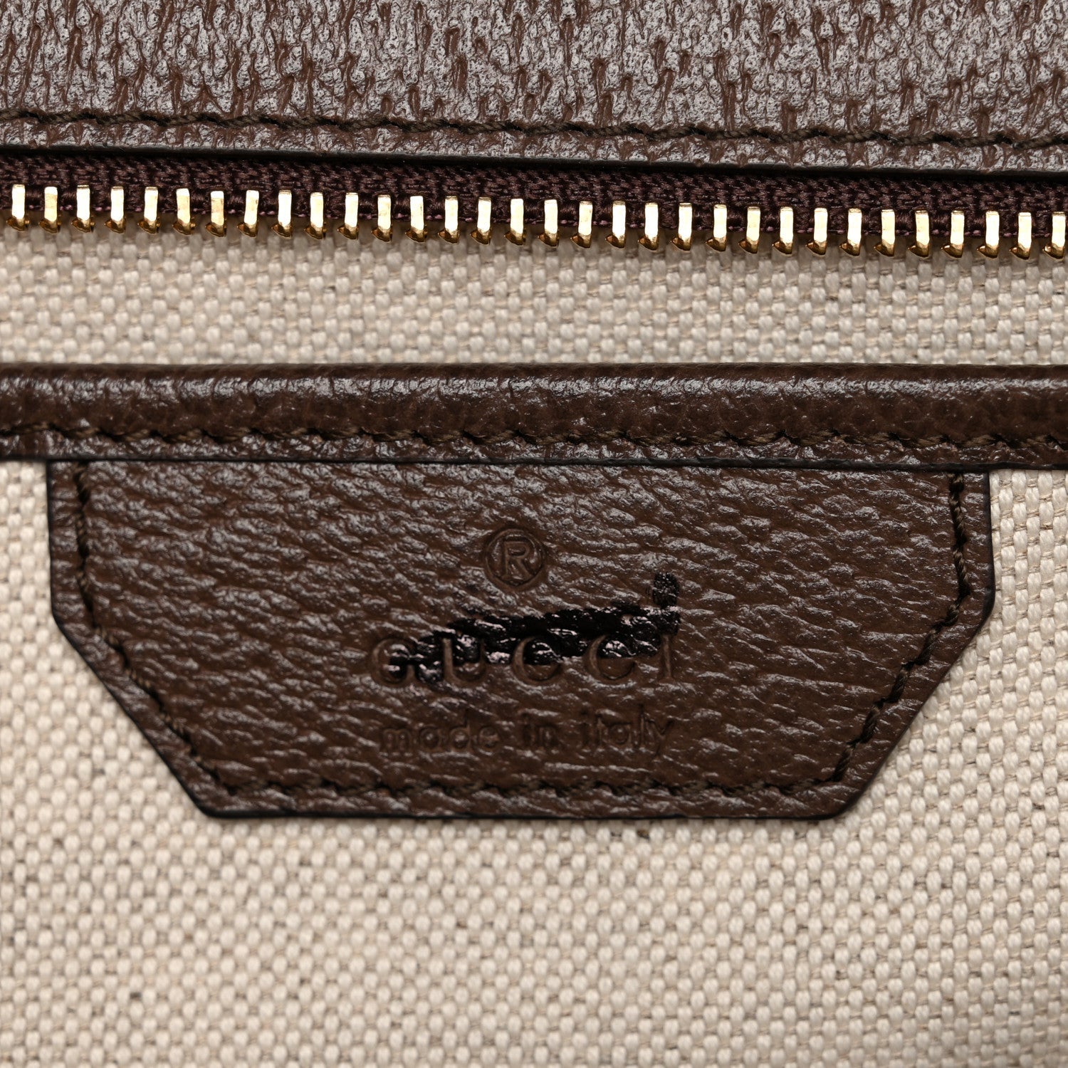 Gucci GG Supreme Monogram Studded Calfskin Centum Medium Bamboo 1947 Top Handle Bag Beige Ebony Multicolor