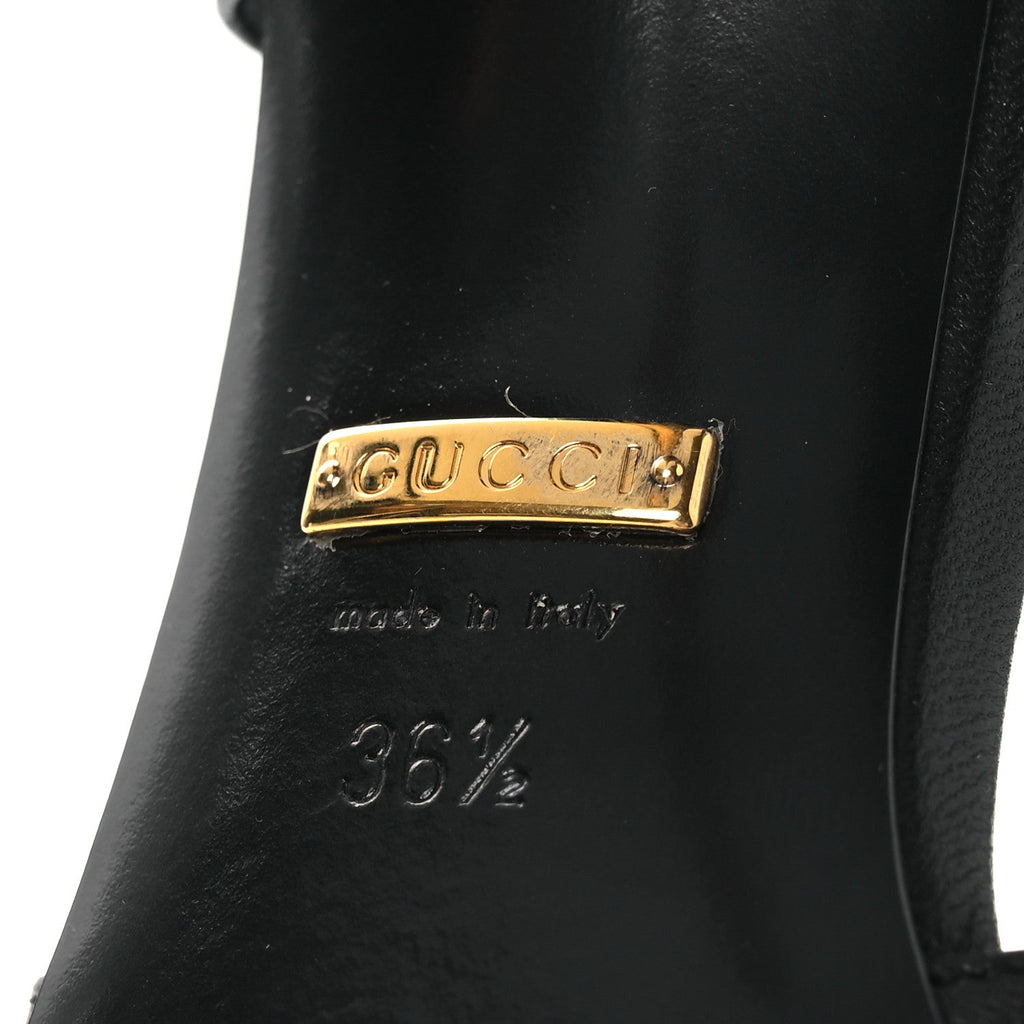 Gucci Calfskin Slingback Pumps 36.5 Black