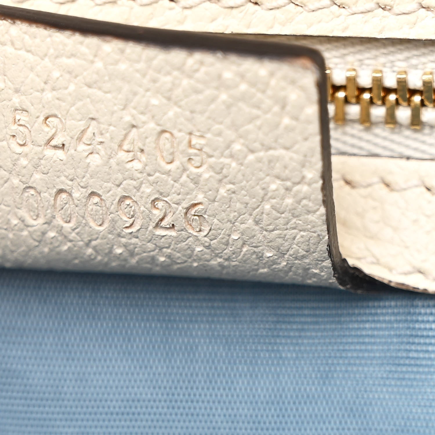 Gucci Textured Calfskin Bee Star Print Small Sylvie Shoulder Bag Mystic White