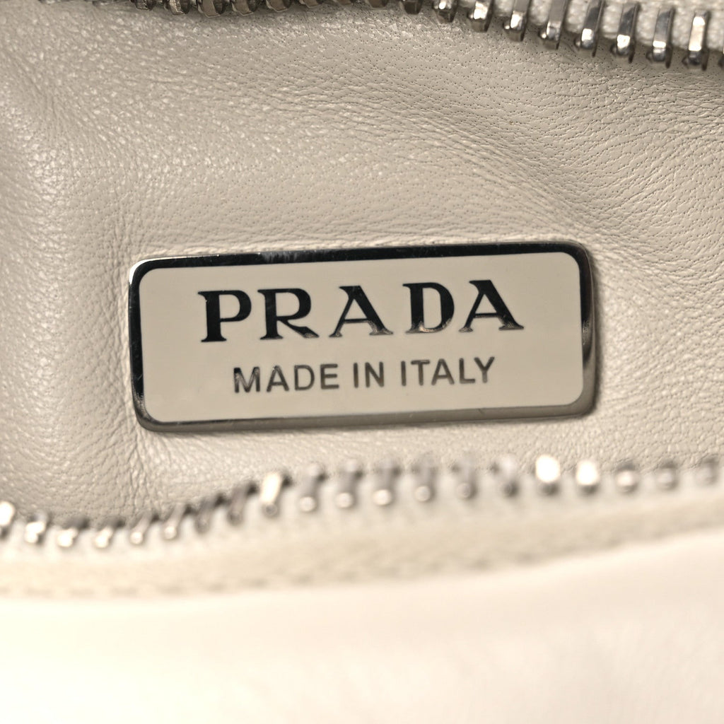 Prada Nappa Soft Padded Mini Bag White