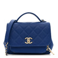 Chanel Caviar Quilted Small Business Affinity Flap Dark Blue