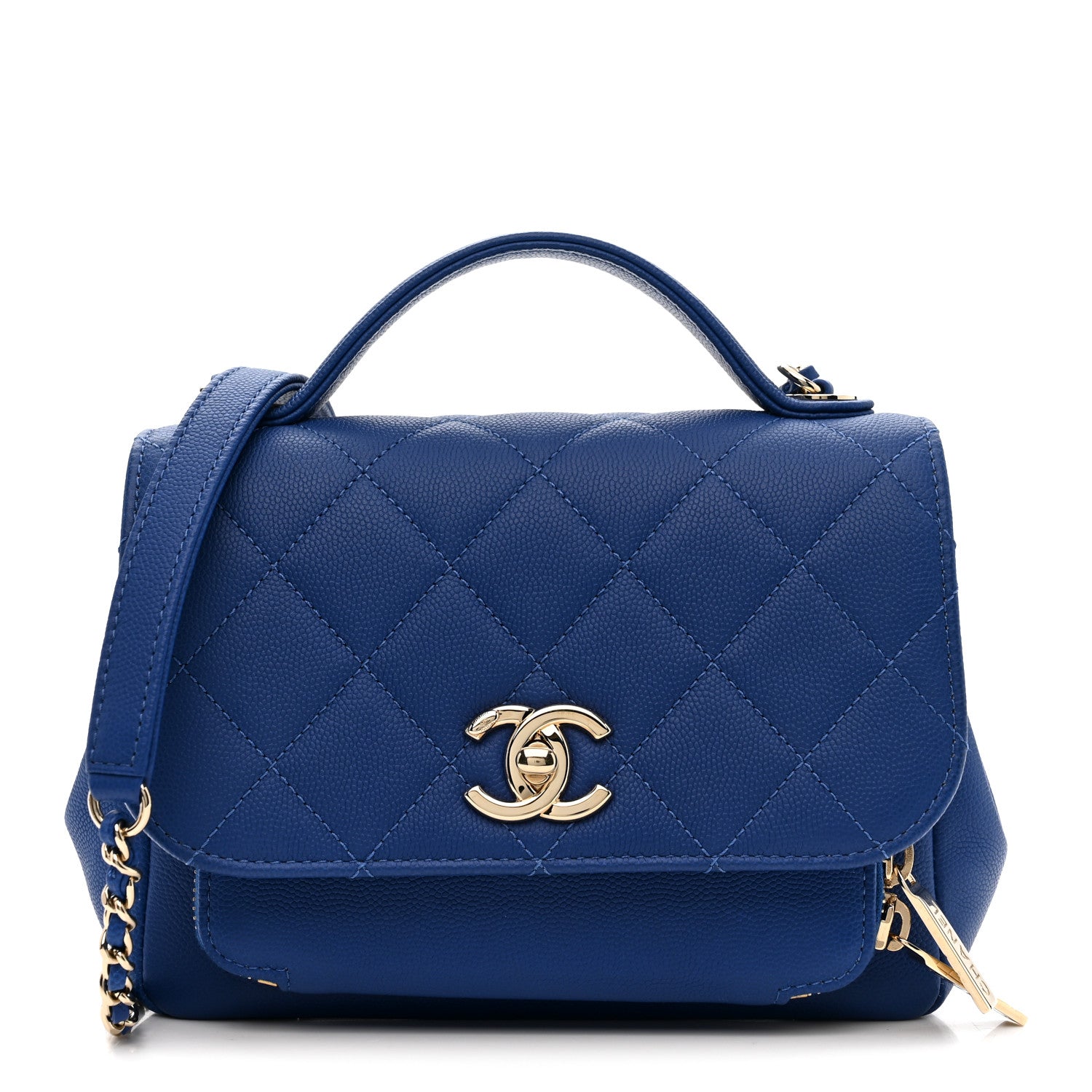 Chanel Caviar Quilted Small Business Affinity Flap Dark Blue
