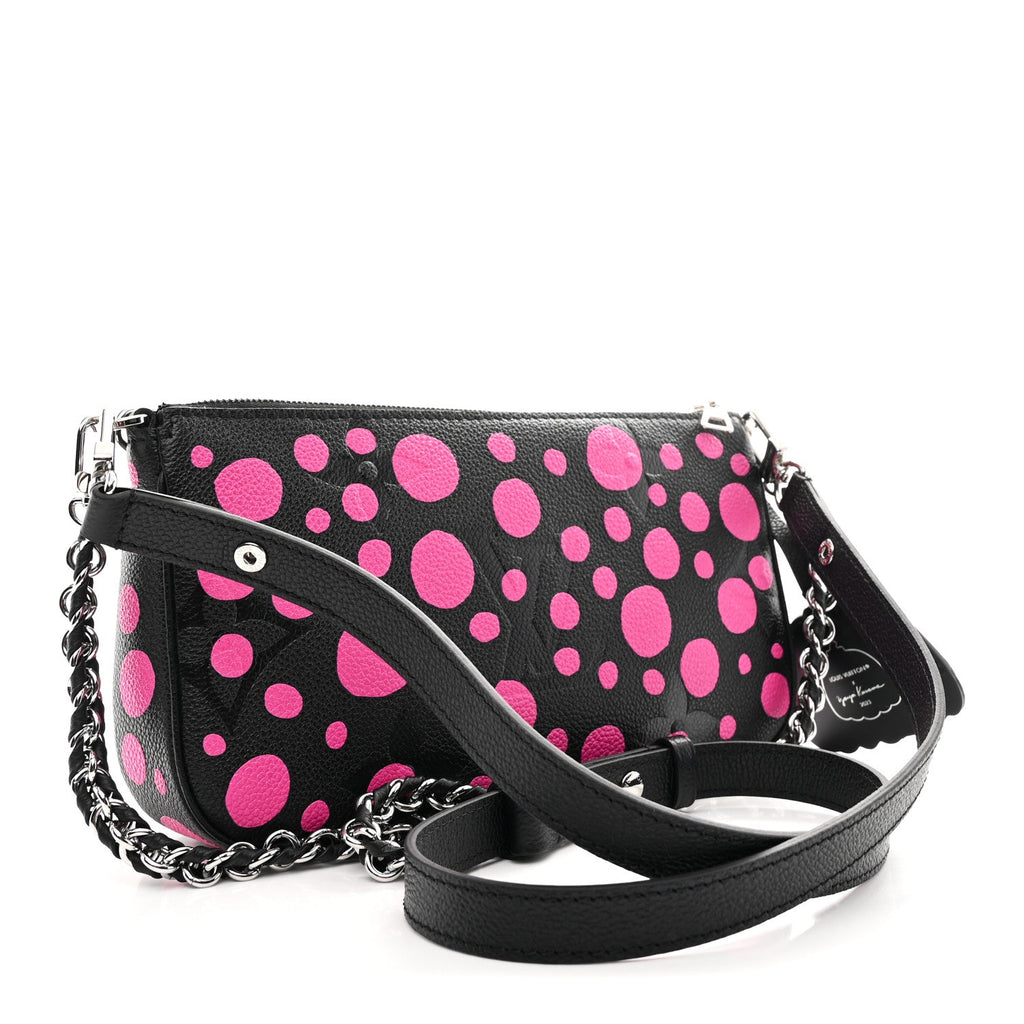 Louis Vuitton LV X YK Empreinte Multi Pochette Accessories Black Fuchsia