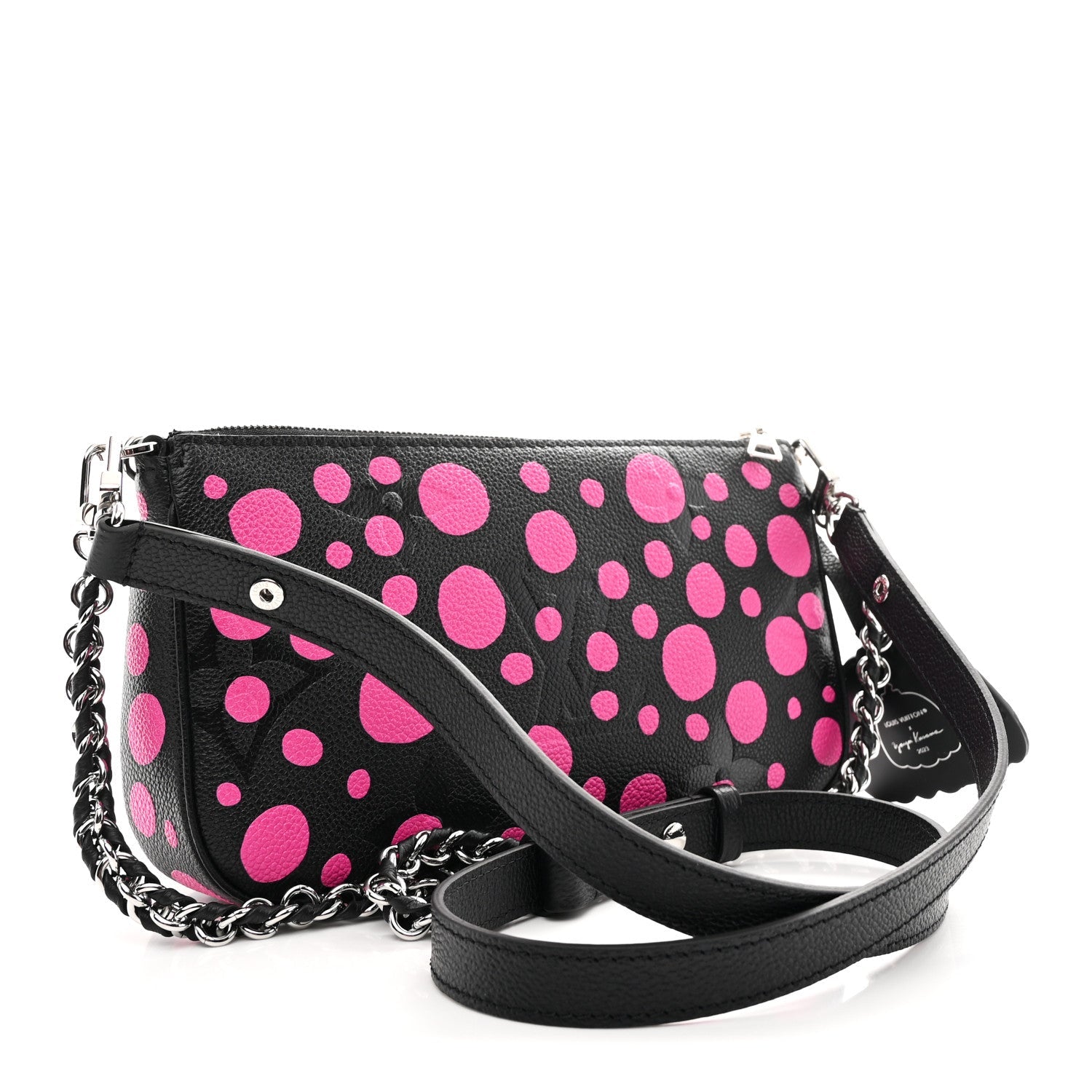 Louis Vuitton LV X YK Empreinte Multi Pochette Accessories Black Fuchsia