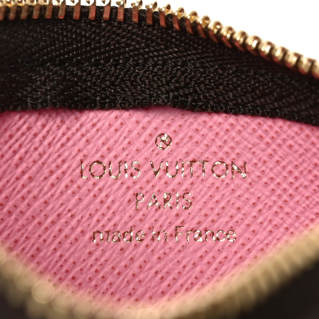 Louis Vuitton Monogram 2022 Christmas Animation Paris Key Pouch Pink