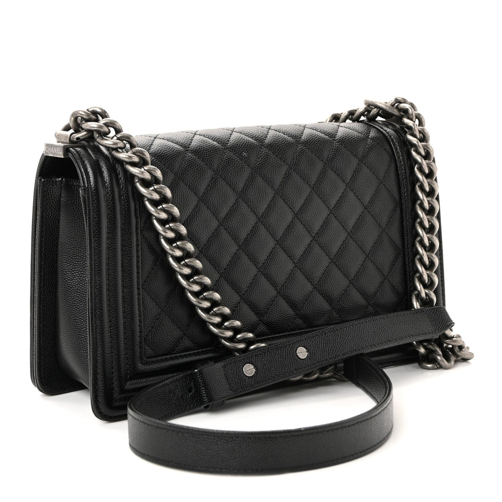 Chanel Caviar Quilted Medium Boy Flap Black