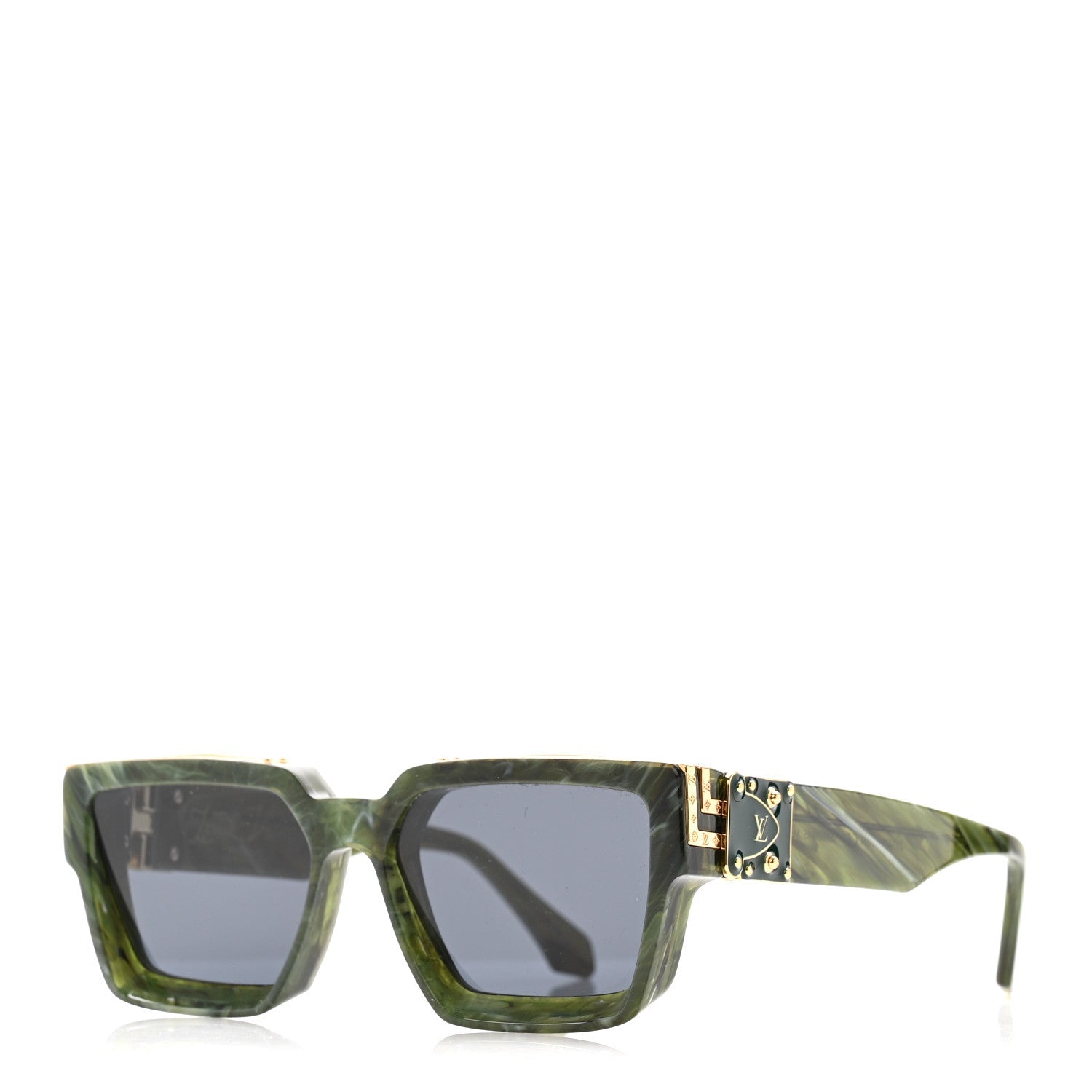 Louis Vuitton Acetate 1.1 Millionaires Z1167E Sunglasses Green Marble