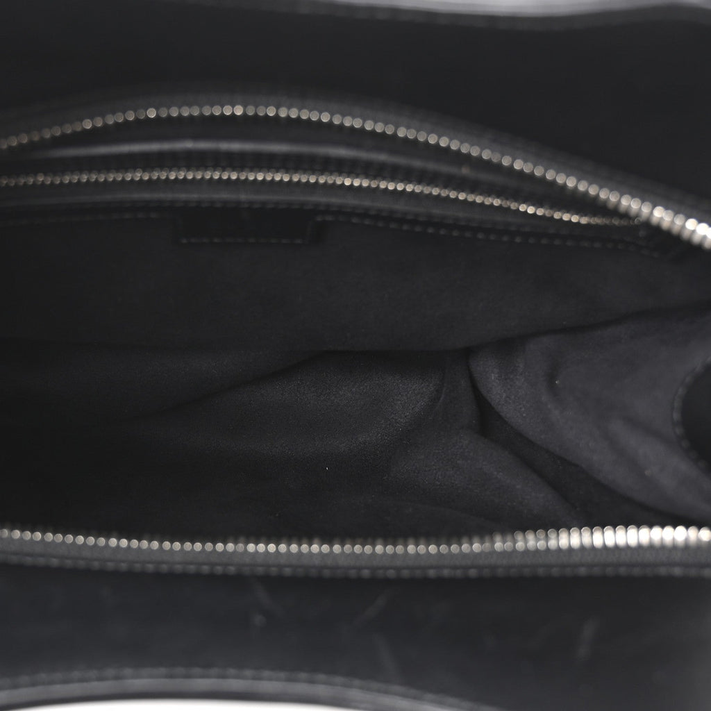 Gucci Calfskin Petite GG Small Tote Bag Black