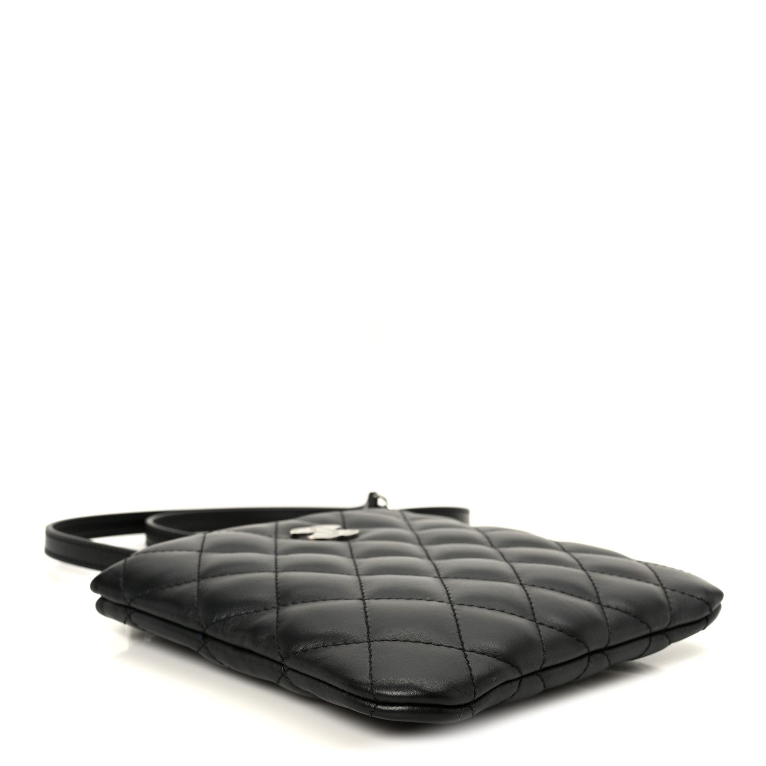 Chanel Lambskin Quilted Uniform Crossbody Bag Black
