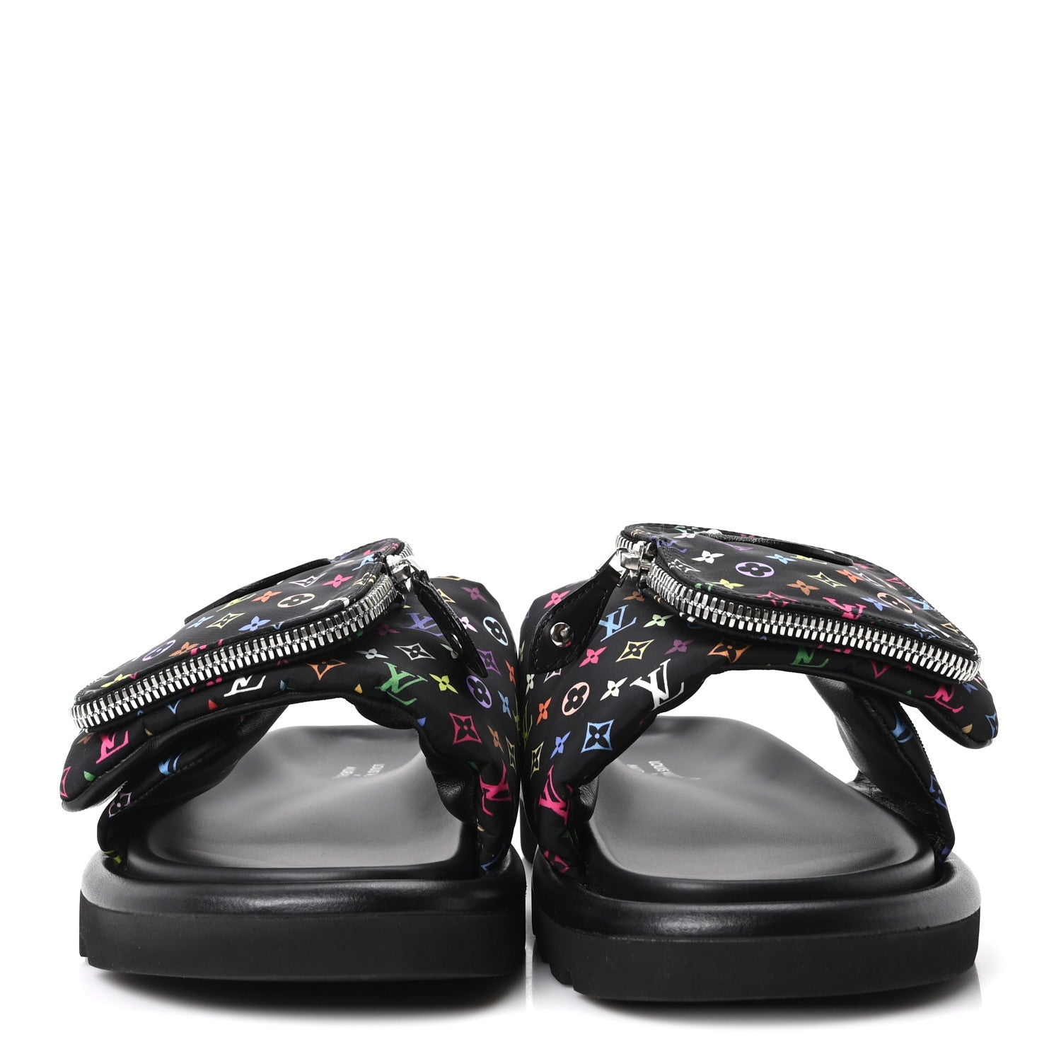 Louis Vuitton LV X TM Monogram Multicolor Pool Pillow Flat Comfort Mule 35 Black