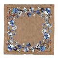 Gucci Wool Jacquard GG Monogram Big Panshie Fringe Shawl Sapphire Beige