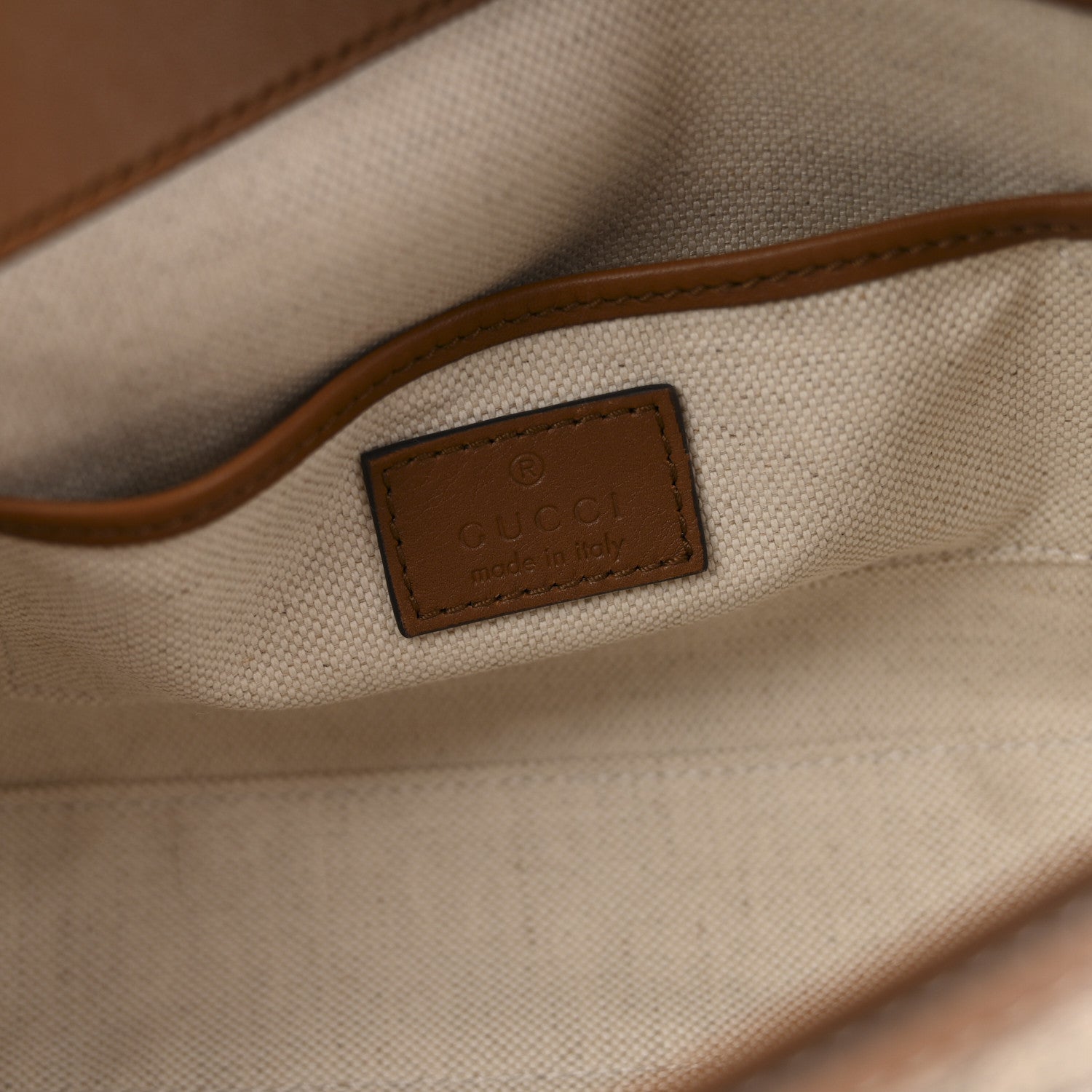 Gucci GG Supreme Monogram Duomo Lux Horsebit 1955 Soft Small Shoulder Bag Beige Ebony Sundial