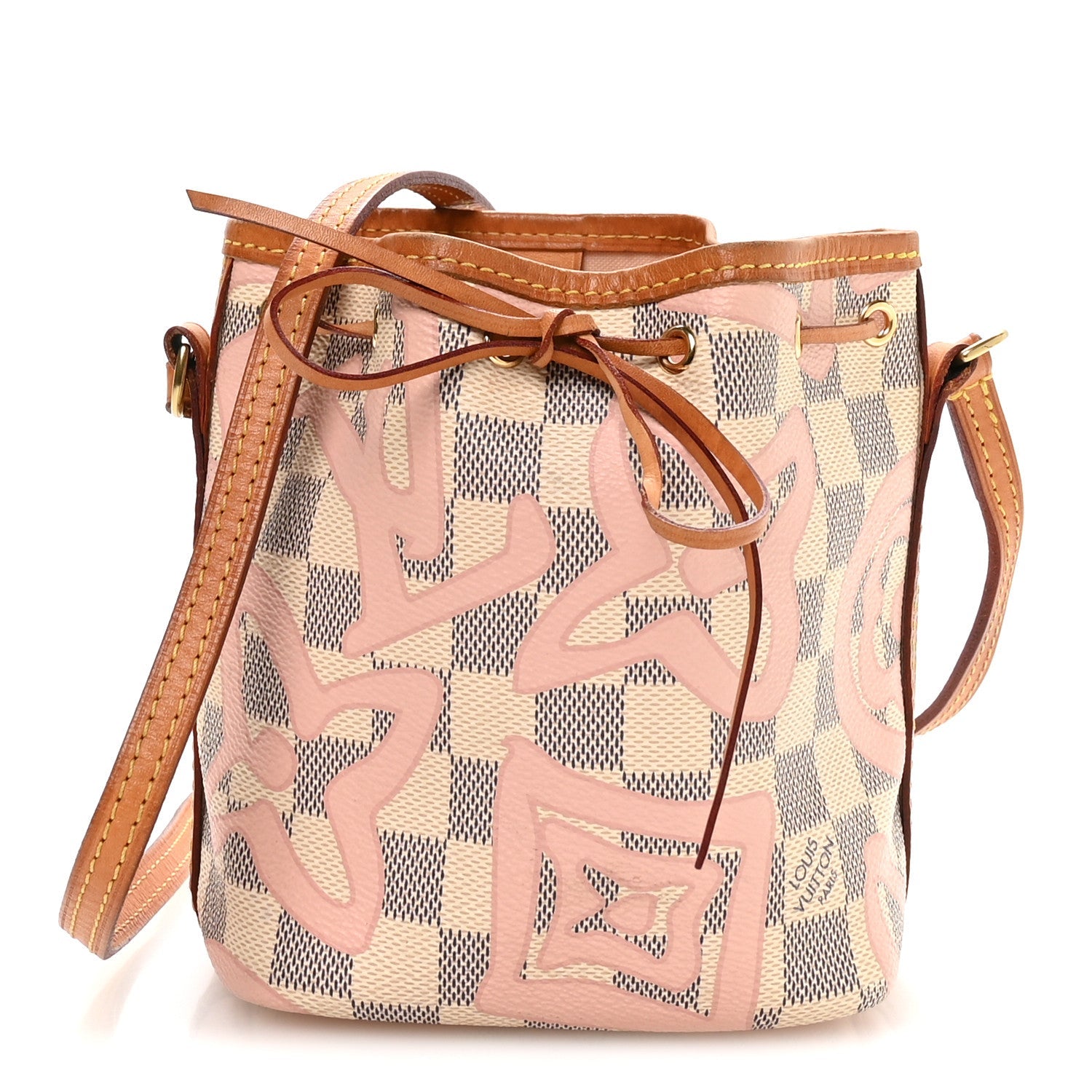 Louis Vuitton Damier Azur Tahitienne Nano Noe Rose Ballerine