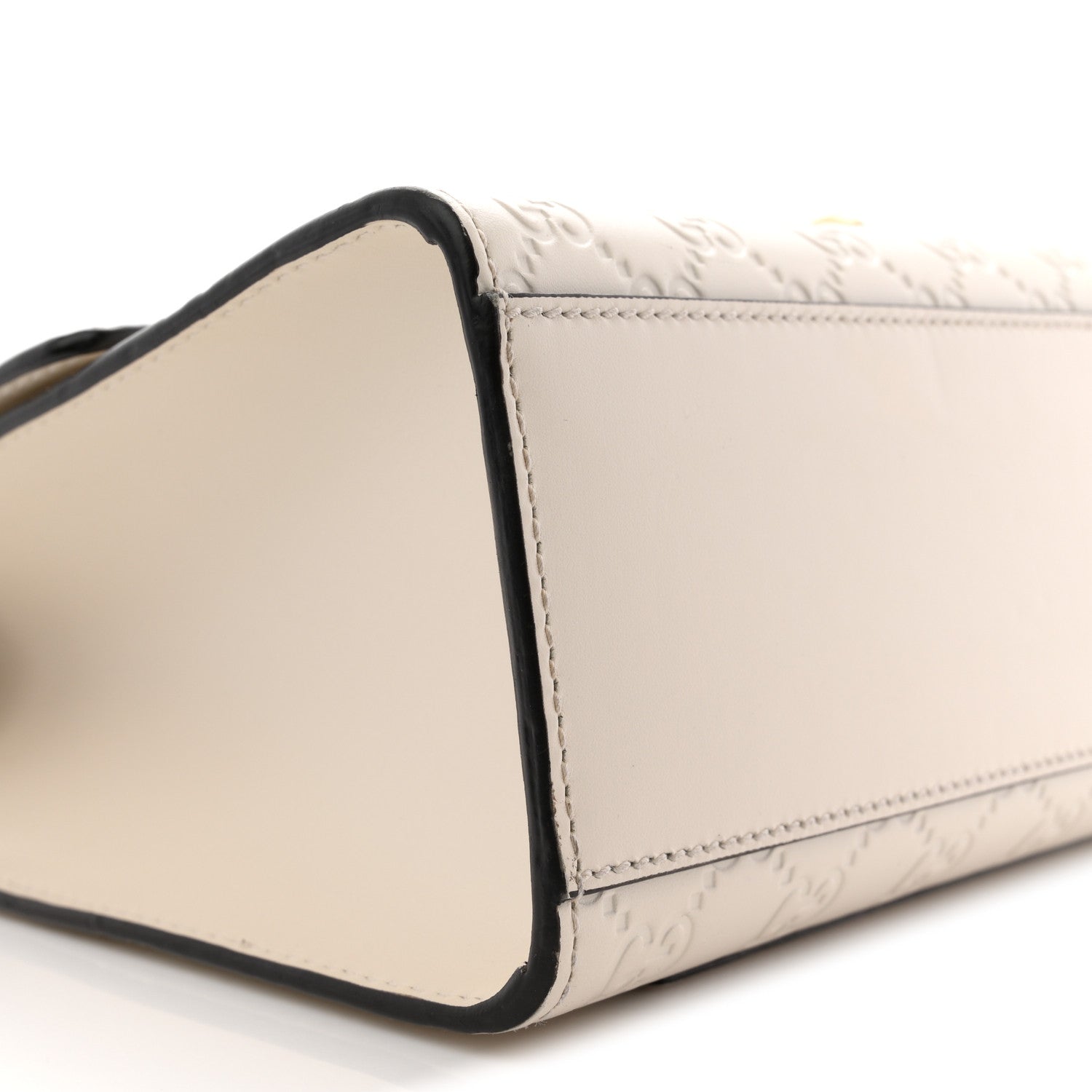 Gucci Guccissima Medium Padlock Shoulder Bag Mystic White