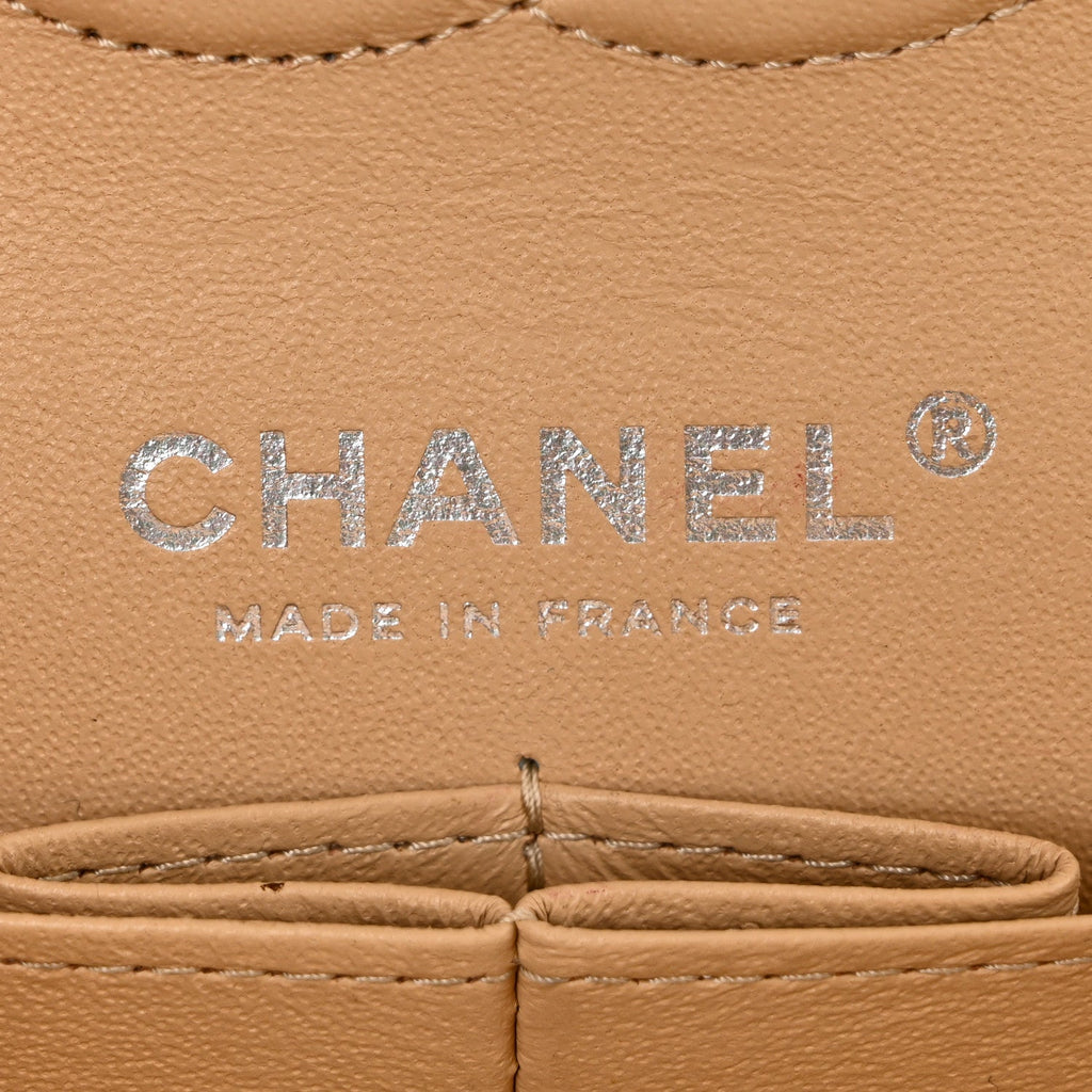 Chanel Caviar Quilted Small Double Flap Beige