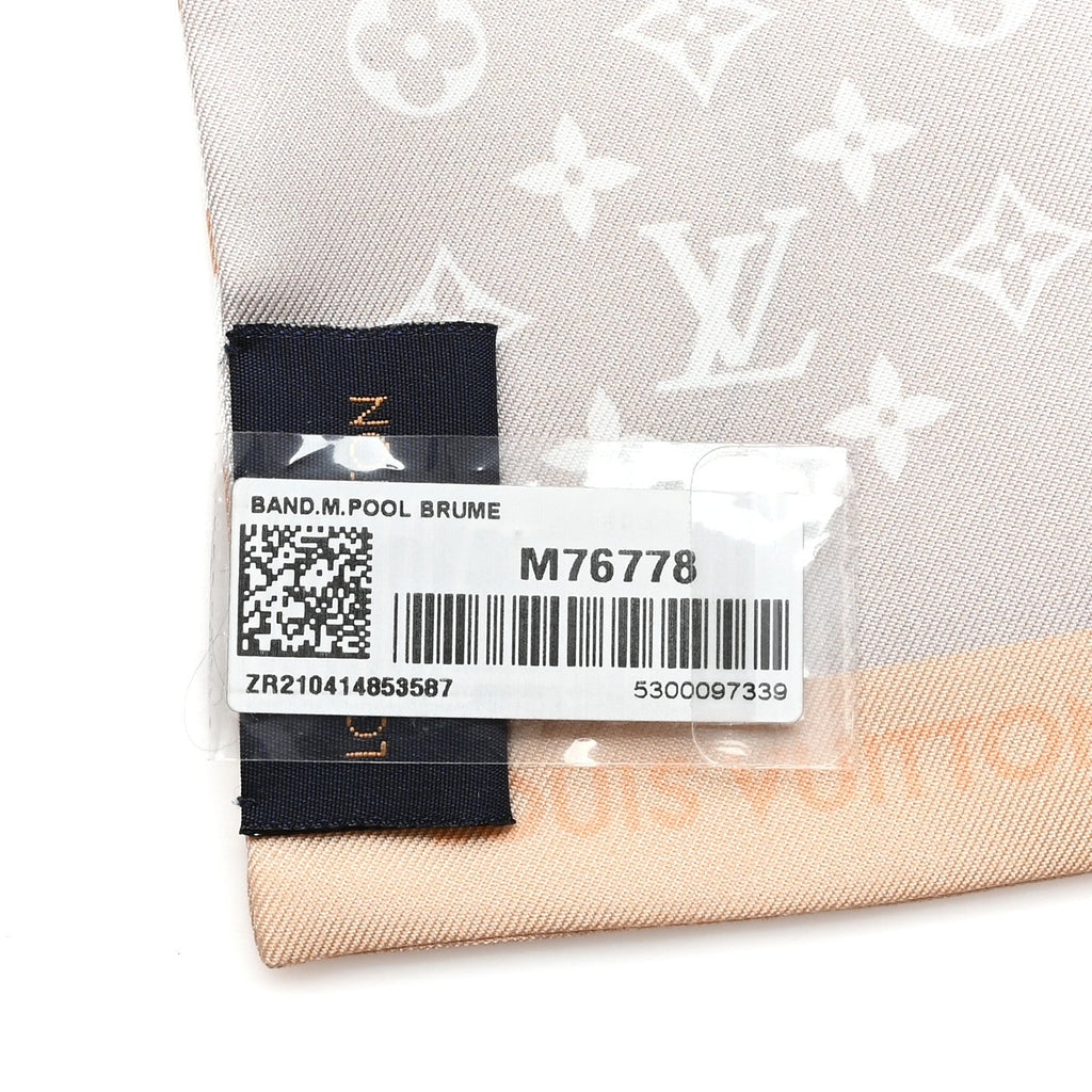 Louis Vuitton Silk Monogram Gradient By The Pool Bandeau Mist