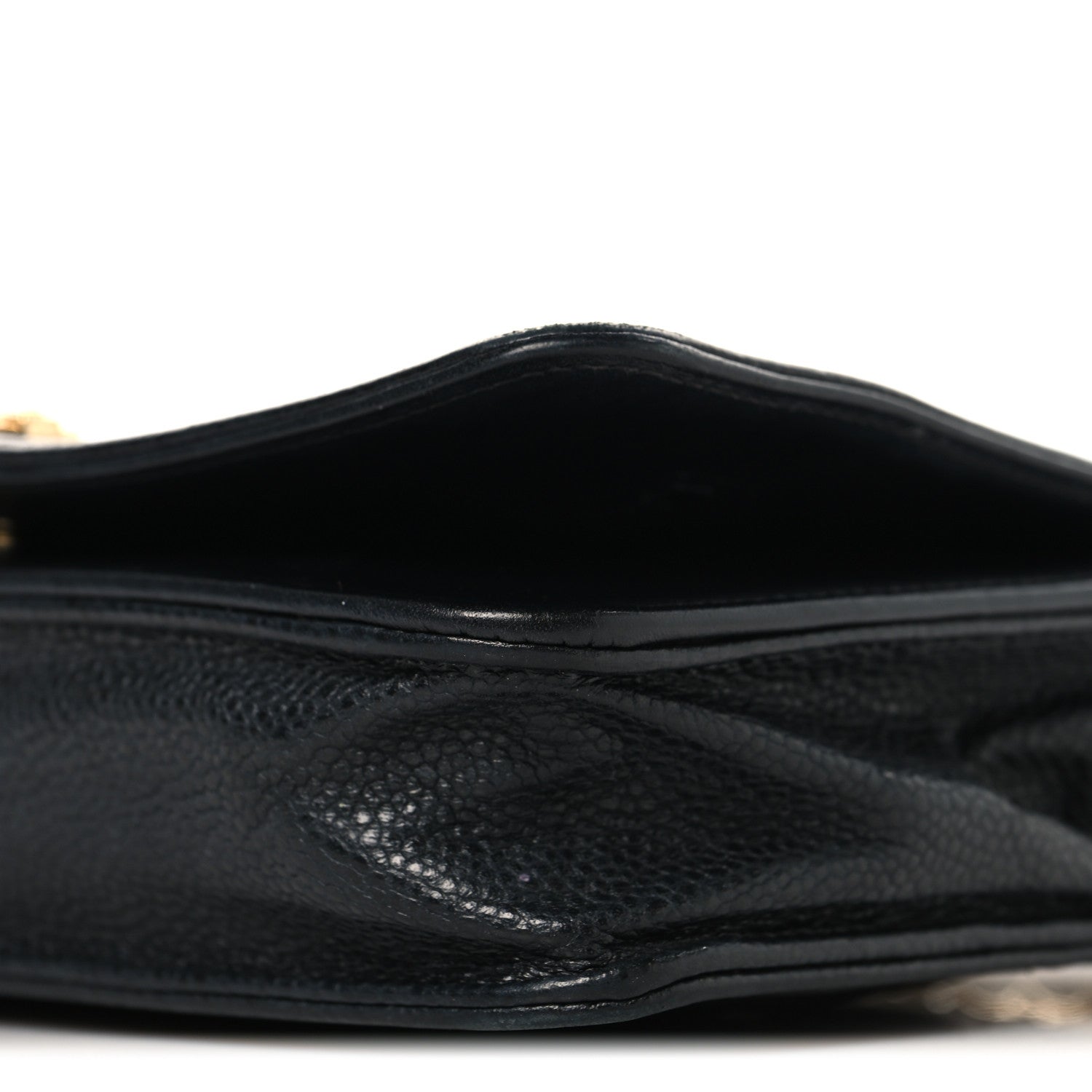 Chanel Caviar Quilted Boy Wallet On Chain WOC Black