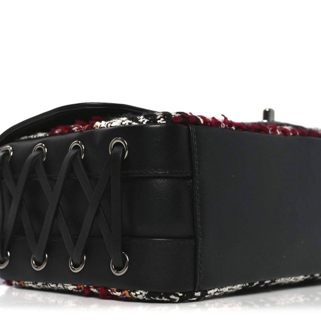 Chanel Tweed Quilted Calfskin Coco Corset Flap Multicolor