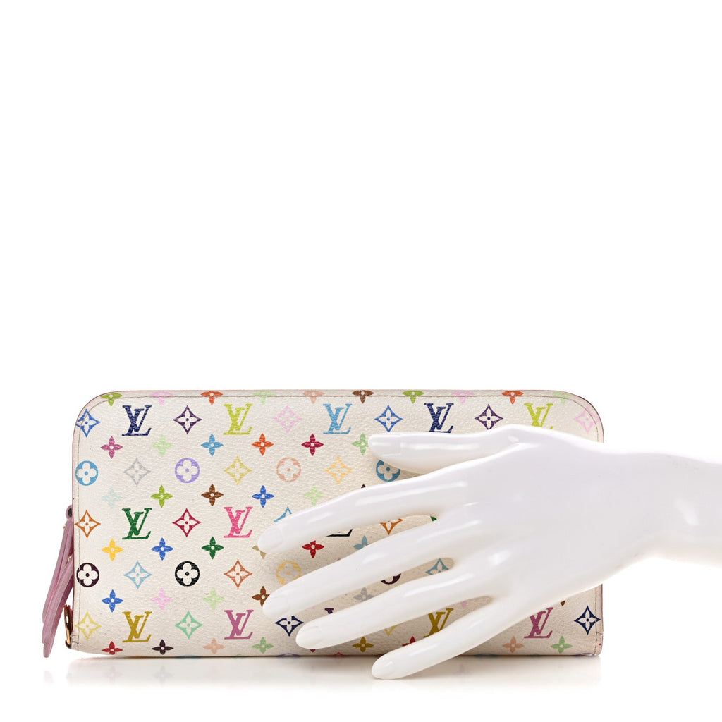 Louis Vuitton Monogram Multicolor Insolite Wallet White Litchi