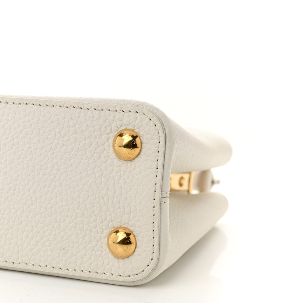 Louis Vuitton Taurillon Capucines BB Blanc Casse