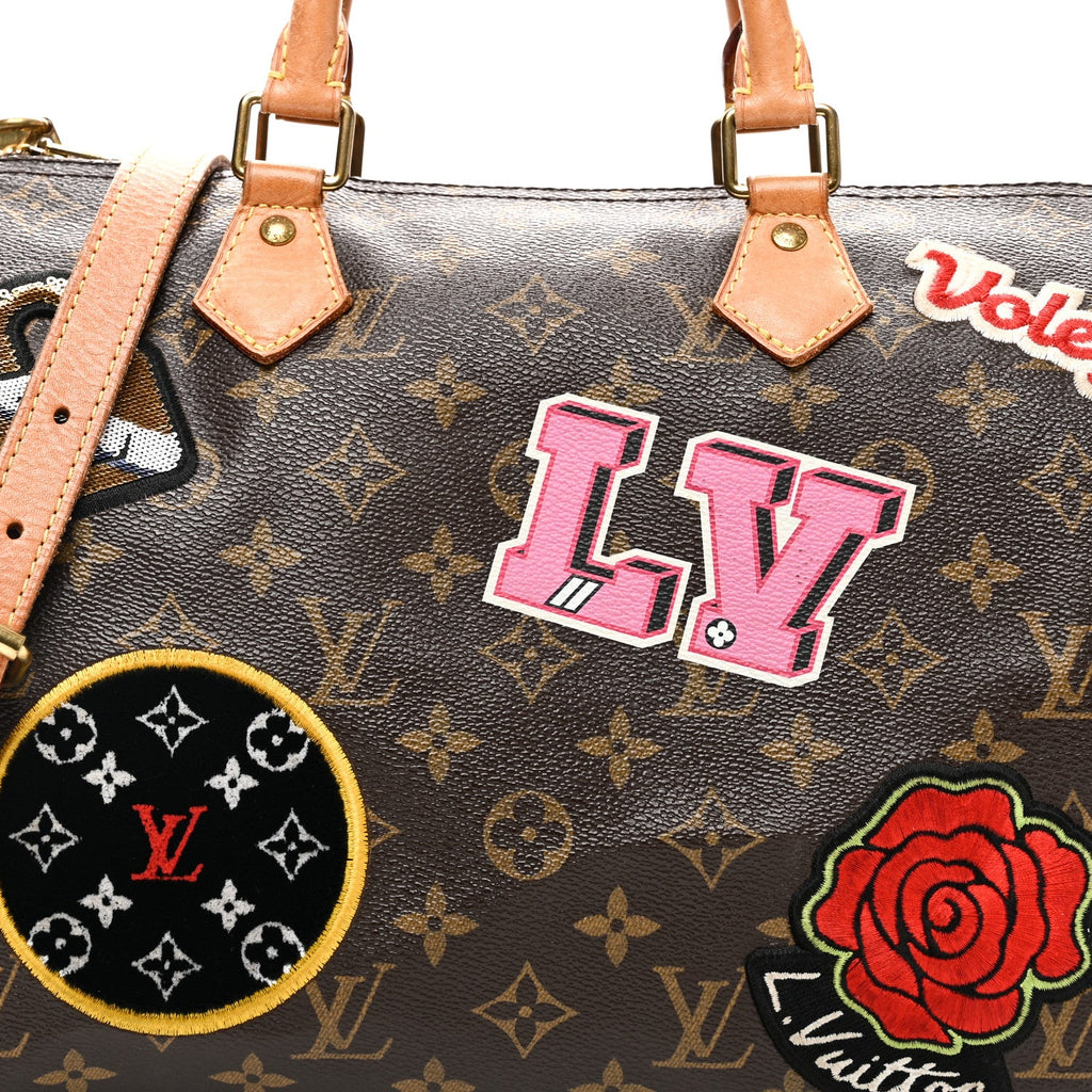 Louis Vuitton Monogram Patches Speedy Bandouliere 30