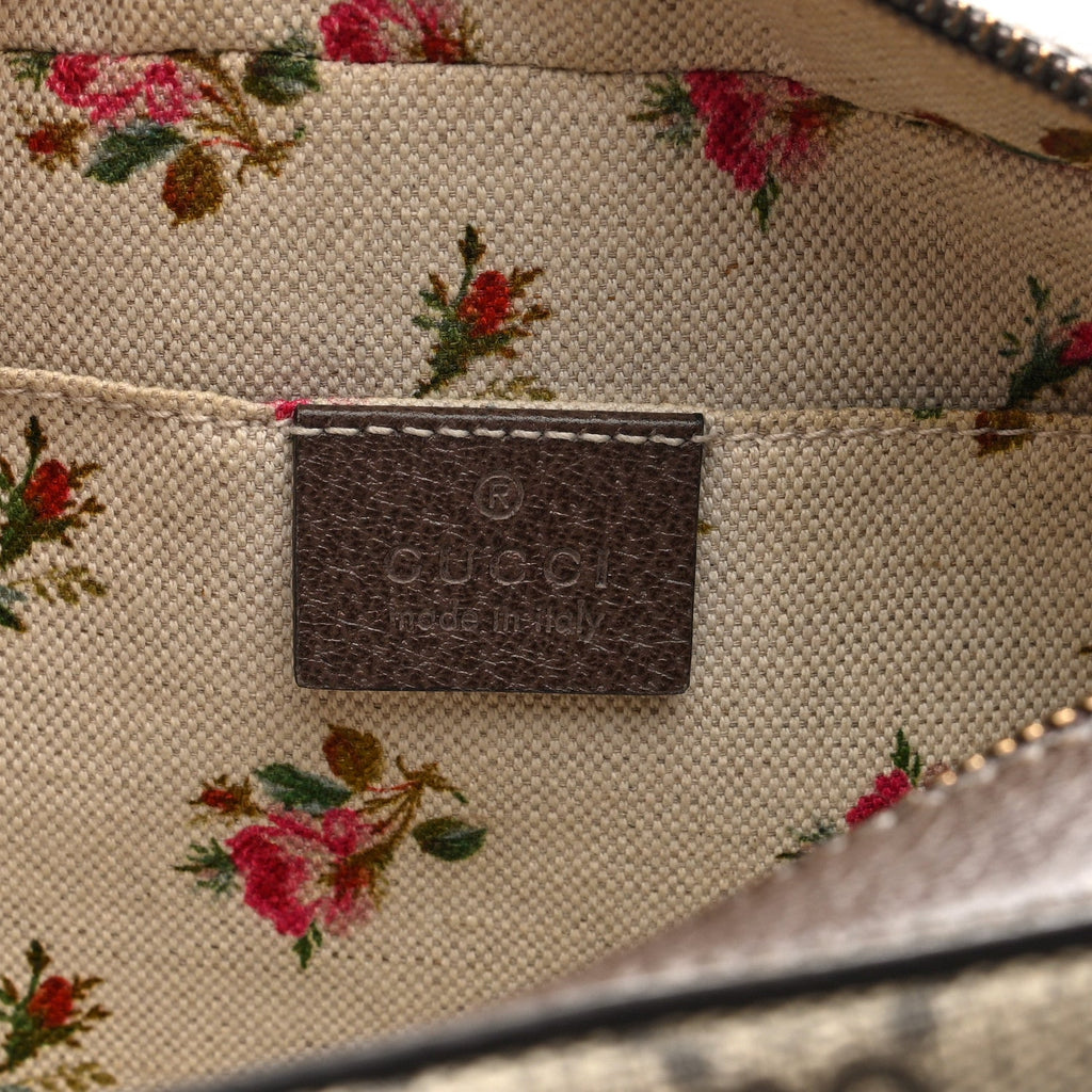 Gucci GG Supreme Monogram Web Neo Vintage Shoulder Bag Beige New Acero Crop