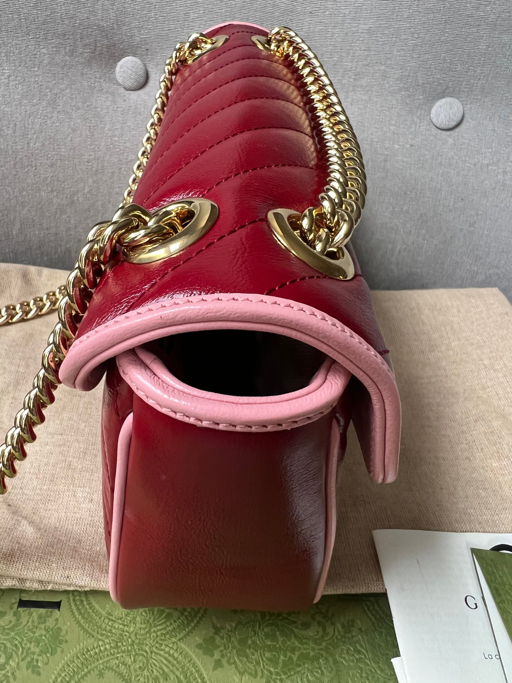 Gucci GG Torchon Pink Marmont Small Shoulder Bag