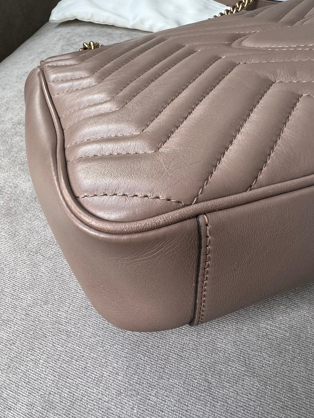 Gucci GG Dusty Pink Marmont Medium Shoulder Bag