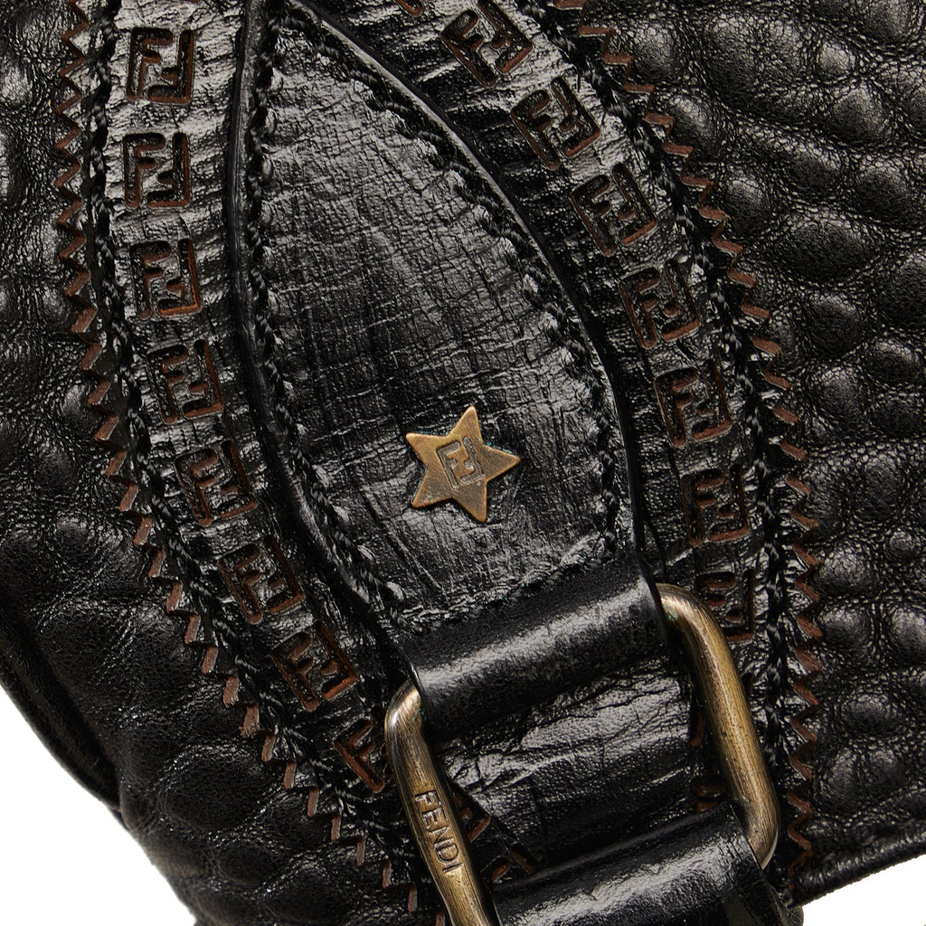 FENDI Leather Etniko Du Jour Handbag