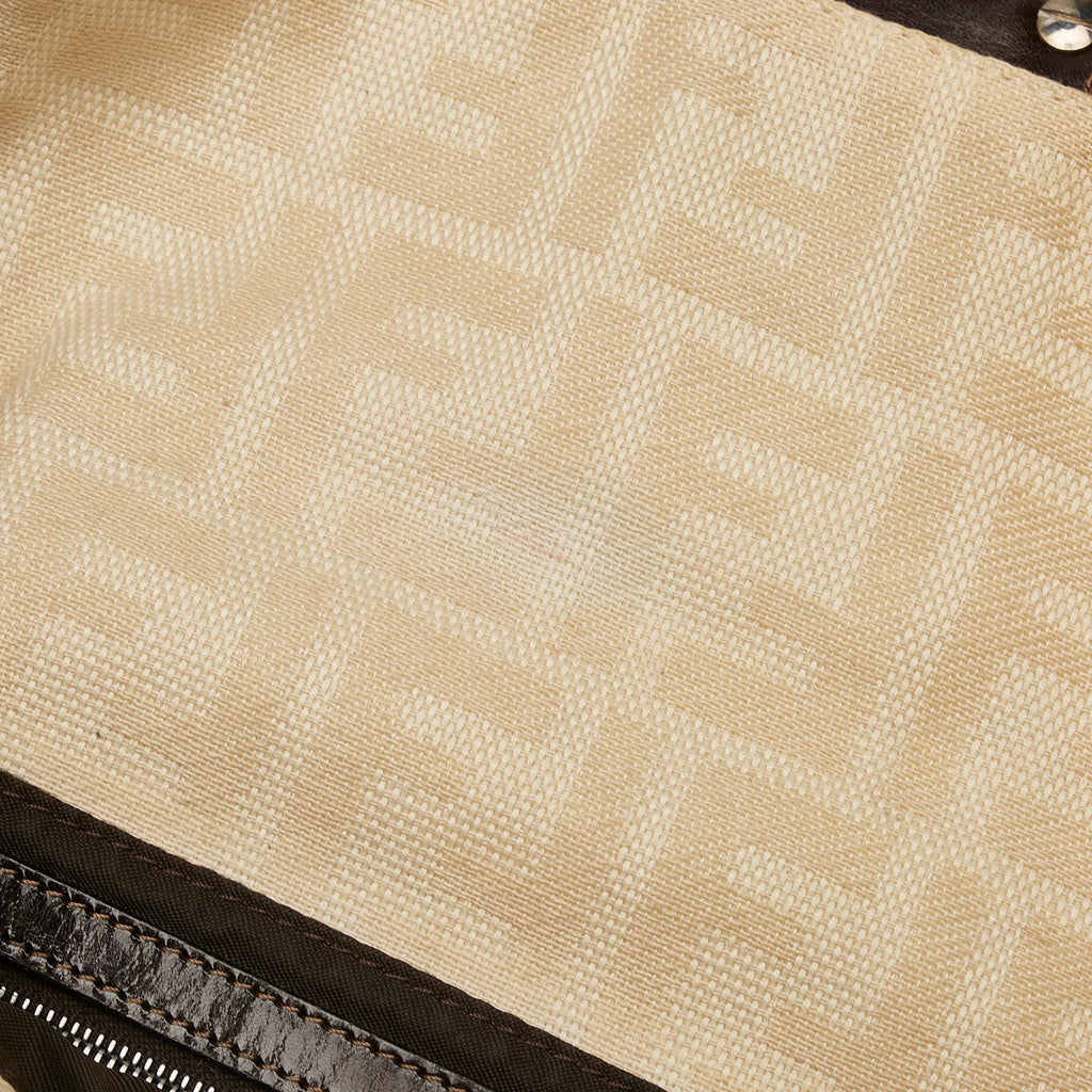 FENDI Zucca Canvas Baguette Brown