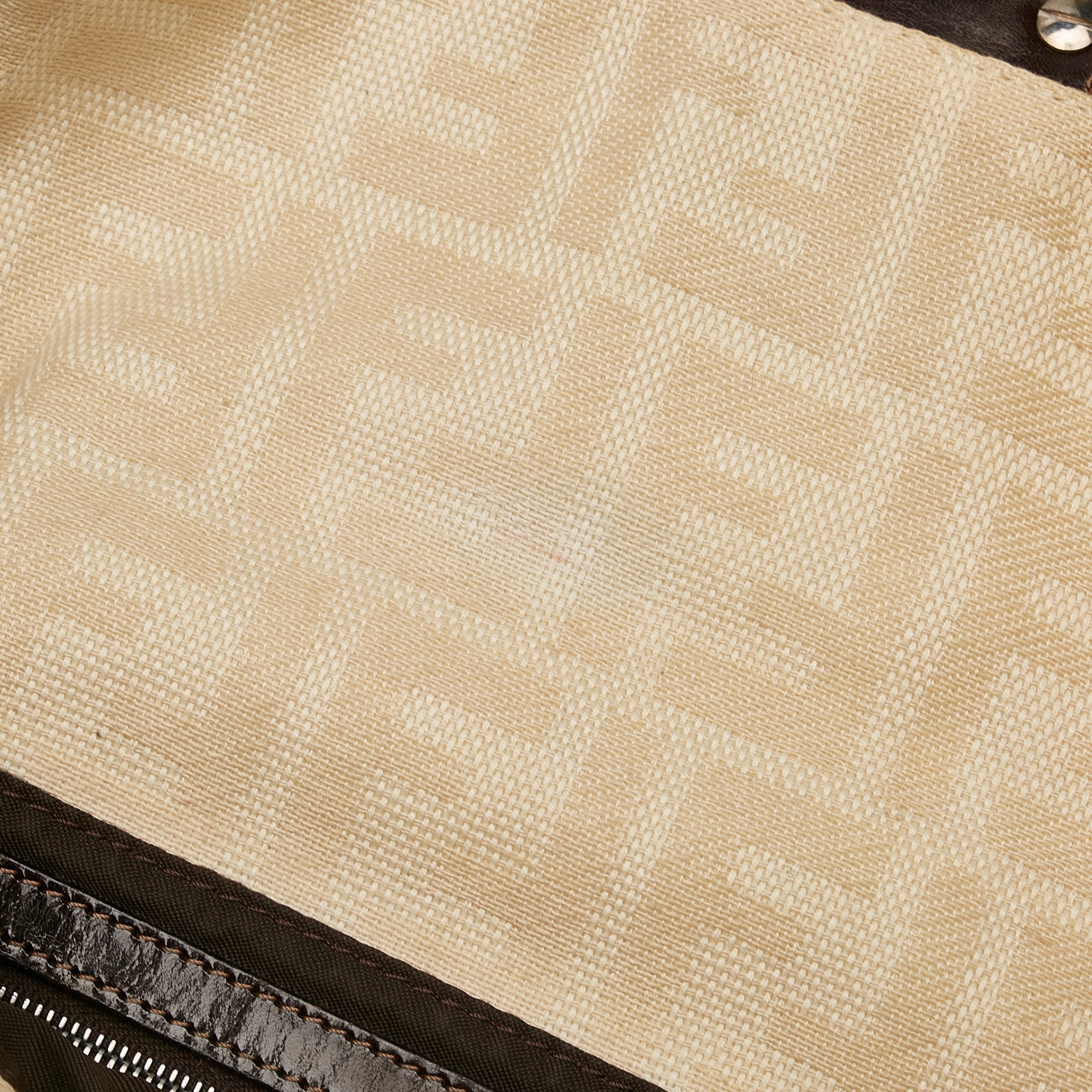 FENDI Zucca Canvas Baguette Brown
