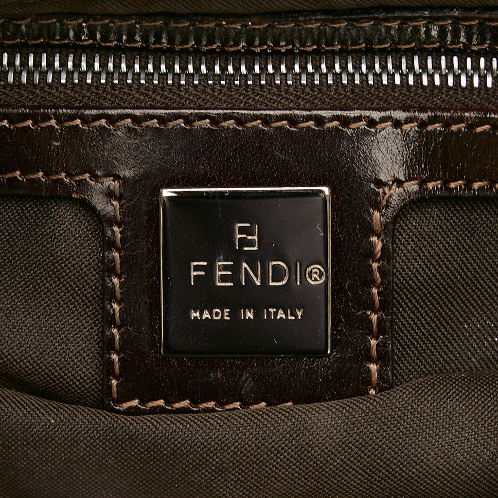 FENDI Zucca Canvas Baguette Brown
