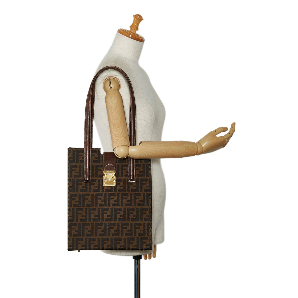 FENDI Zucca Canvas Tote Tote Bag