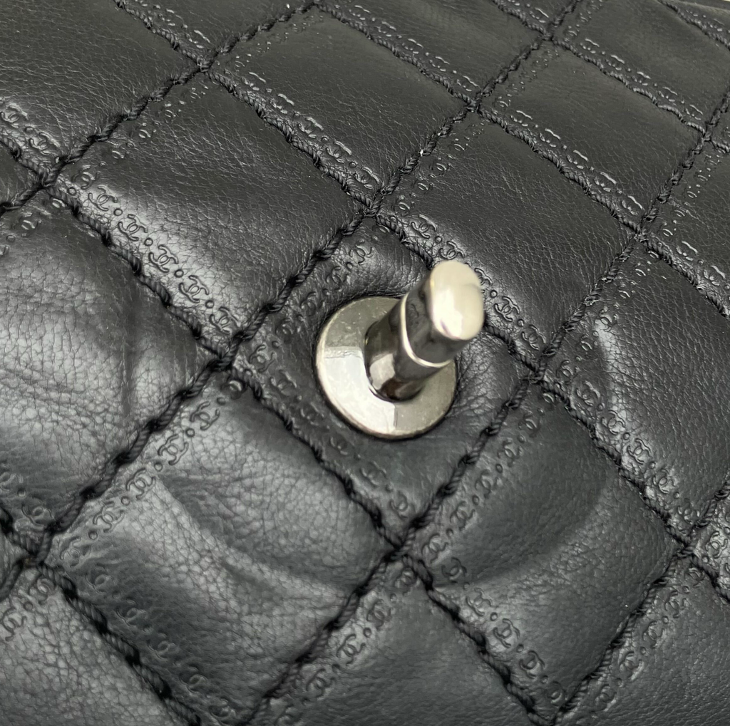 Chanel 2013-2014 Black Calfskin Coco Sporran Shoulder Bag