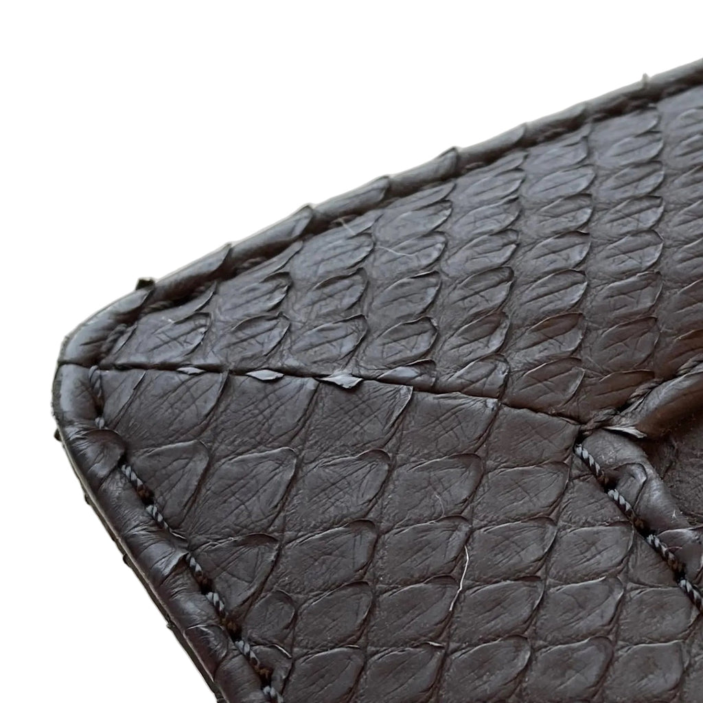 Boy Chanel * Black Python New Medium Shoulder Bag