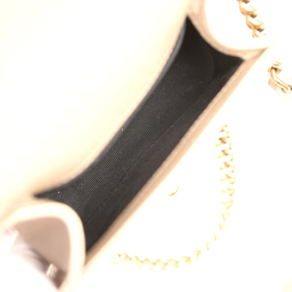 Chanel Mini "Scales" Boy Bag Light Gold Calfskin Antique Gold Hardware