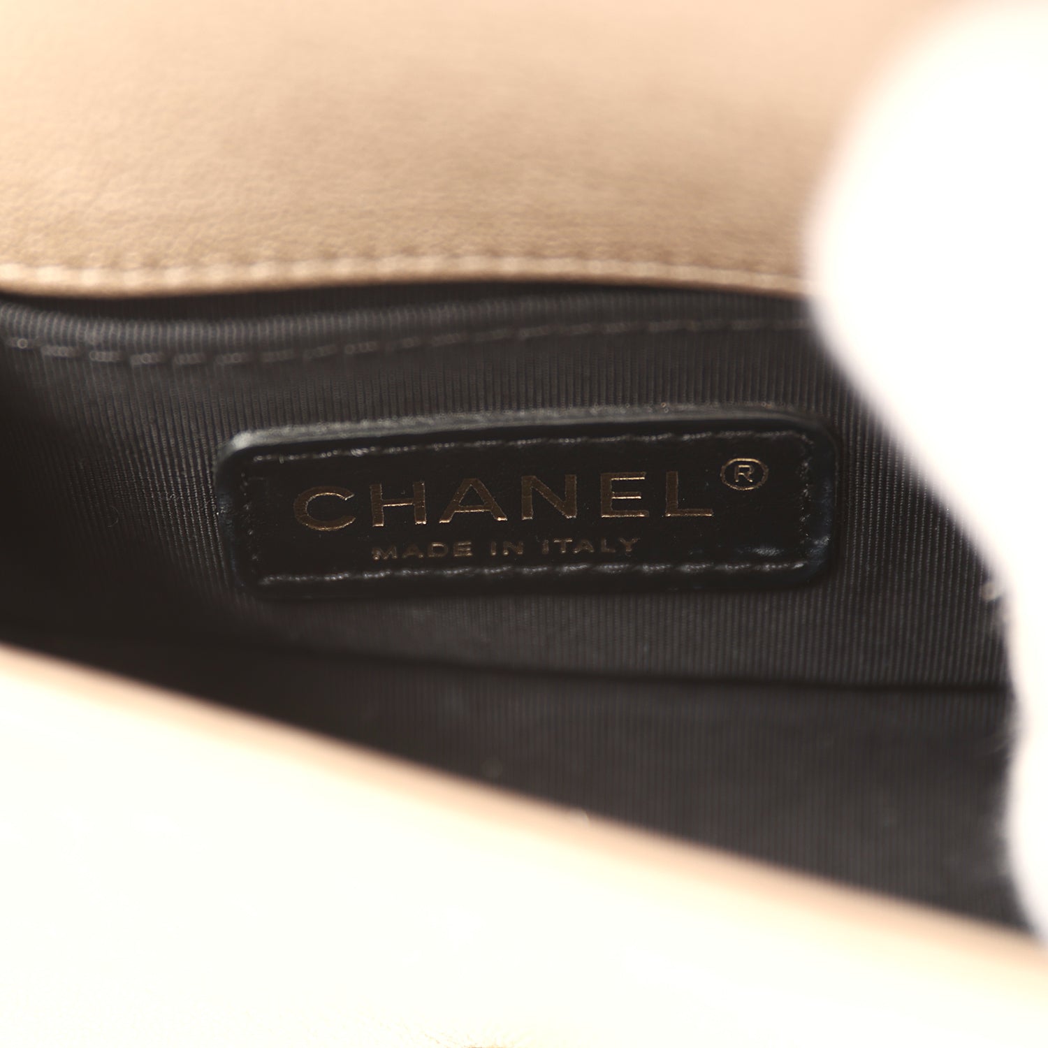 Chanel Mini "Scales" Boy Bag Light Gold Calfskin Antique Gold Hardware