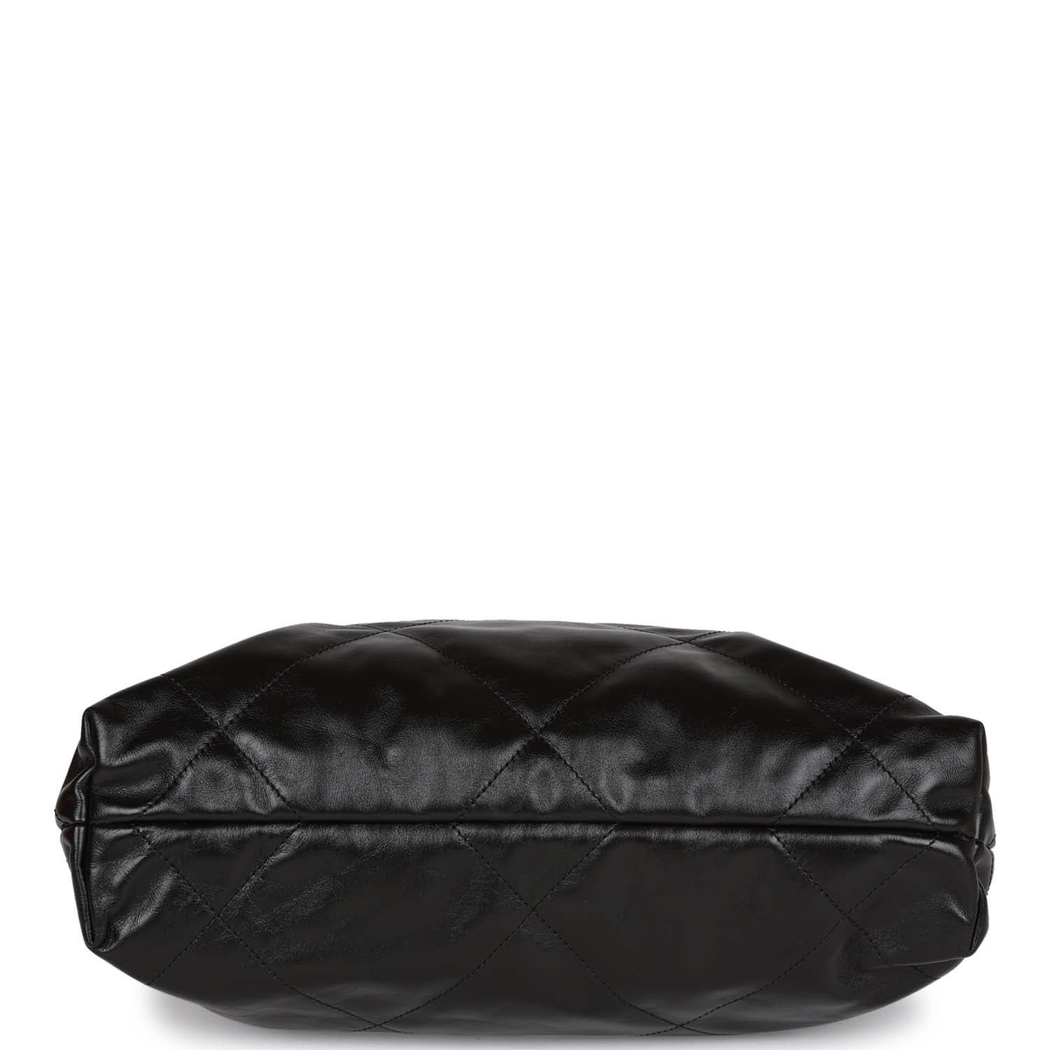Chanel Small 22 Bag Black Lambskin Antique Gold Hardware