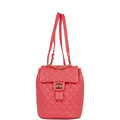 Pre-owned Chanel Mini Urban Spirit Backpack Rose Lambskin Gold Hardware