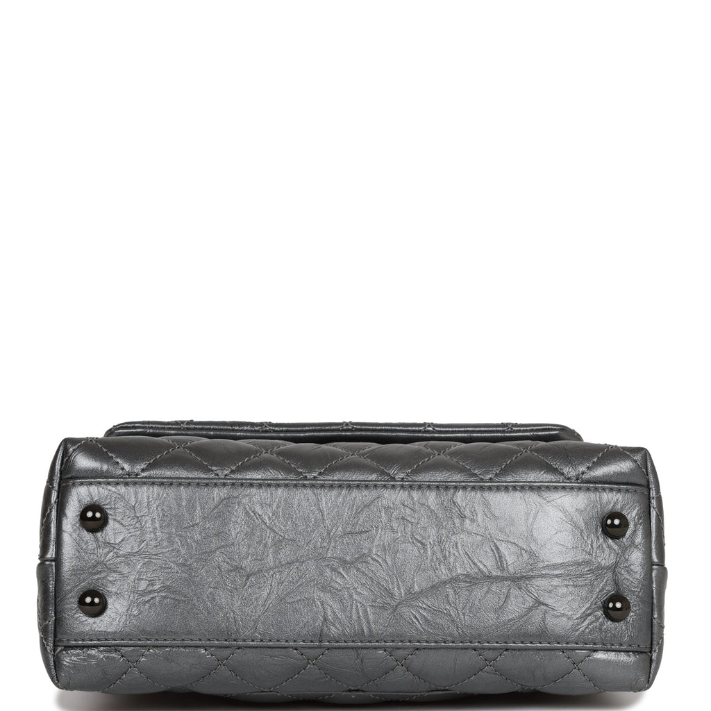 Chanel Small Coco Handle Flap Bag So Black Calfskin Black Hardware