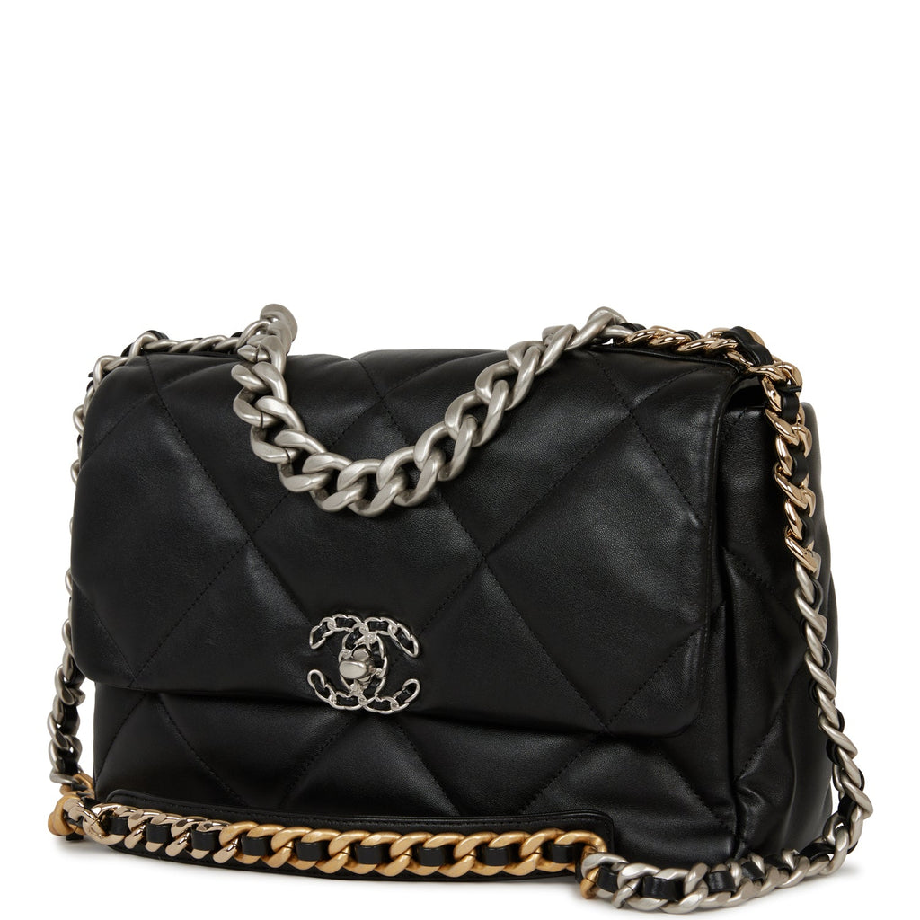 Chanel Large 19 Flap Bag Black Lambskin Mixed Hardware