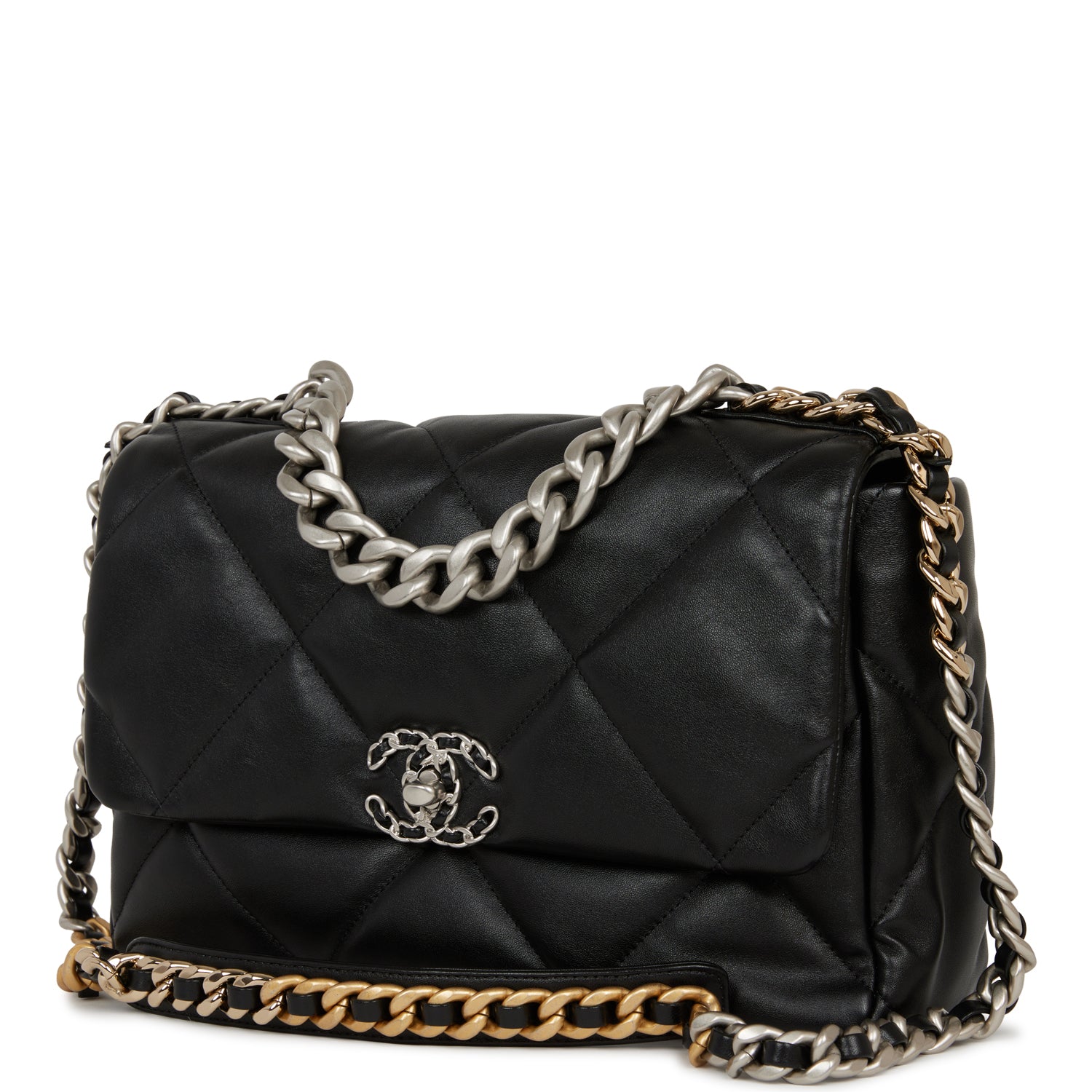 Chanel Large 19 Flap Bag Black Lambskin Mixed Hardware