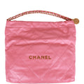 Chanel Small 22 Bag Pink Calfskin Gold Hardware