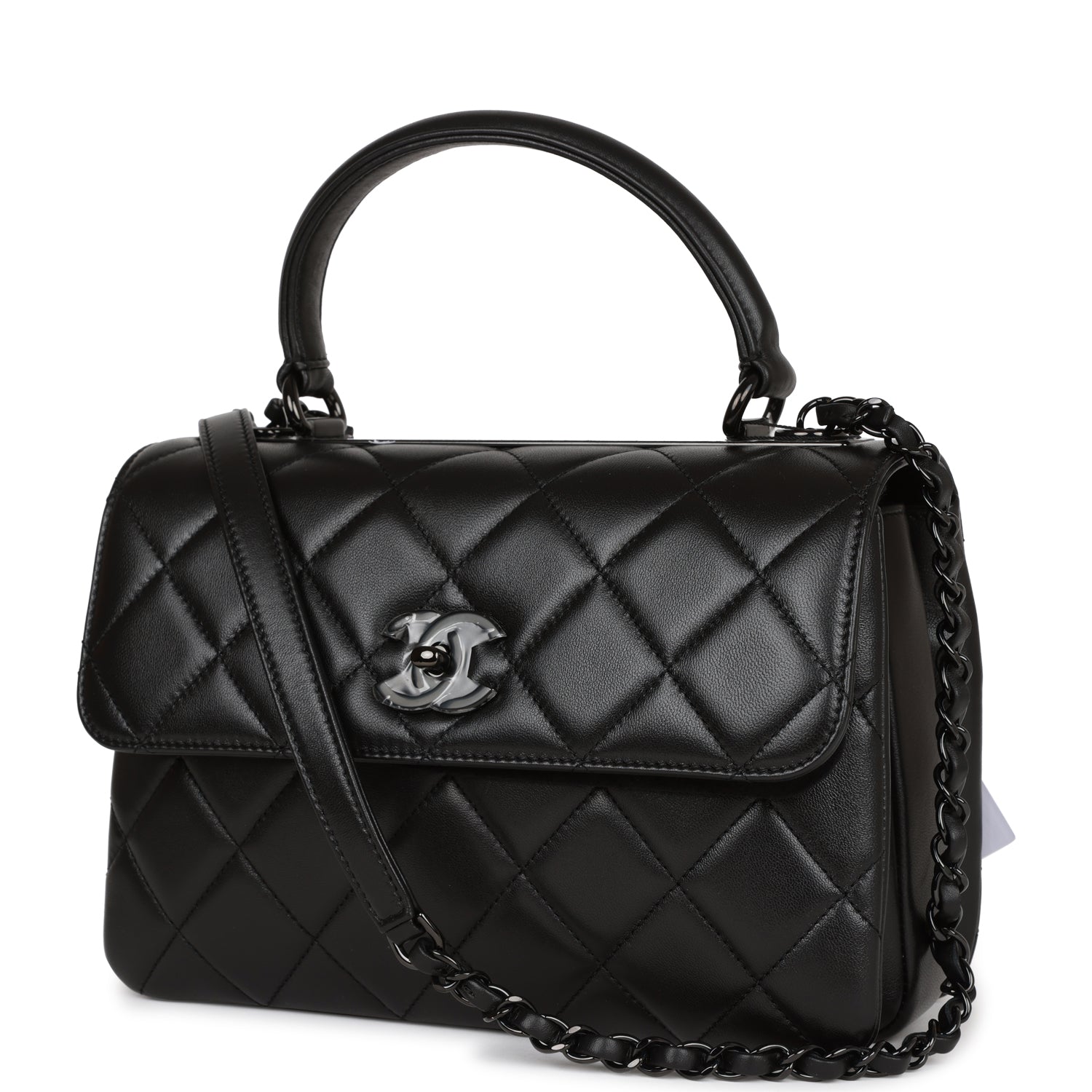 Chanel Large Trendy CC Bag SO Black Lambskin Black Hardware
