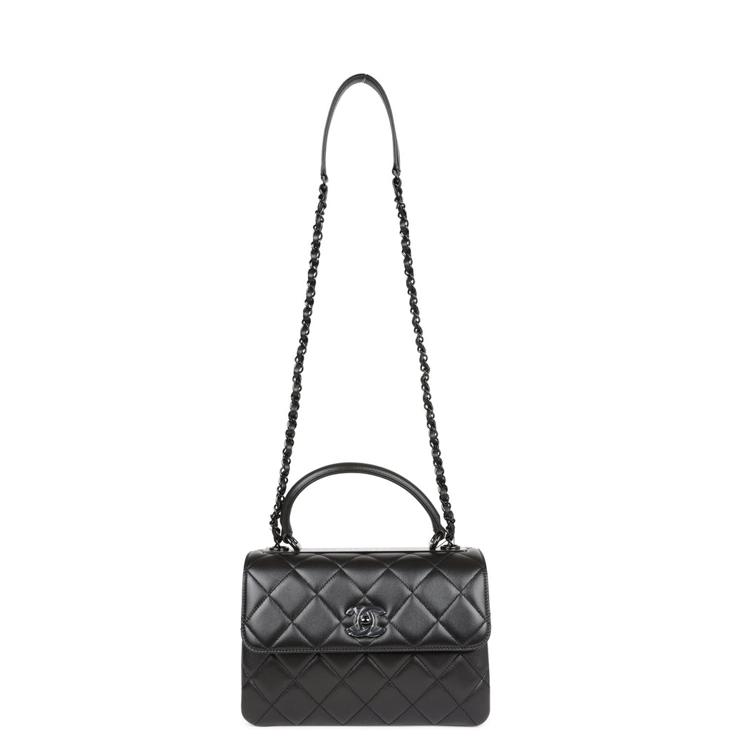 Chanel Large Trendy CC Bag SO Black Lambskin Black Hardware